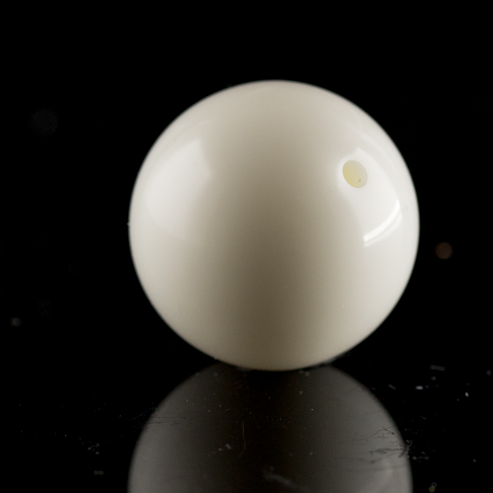 20mm Rundperle in  pergament weiß Satt