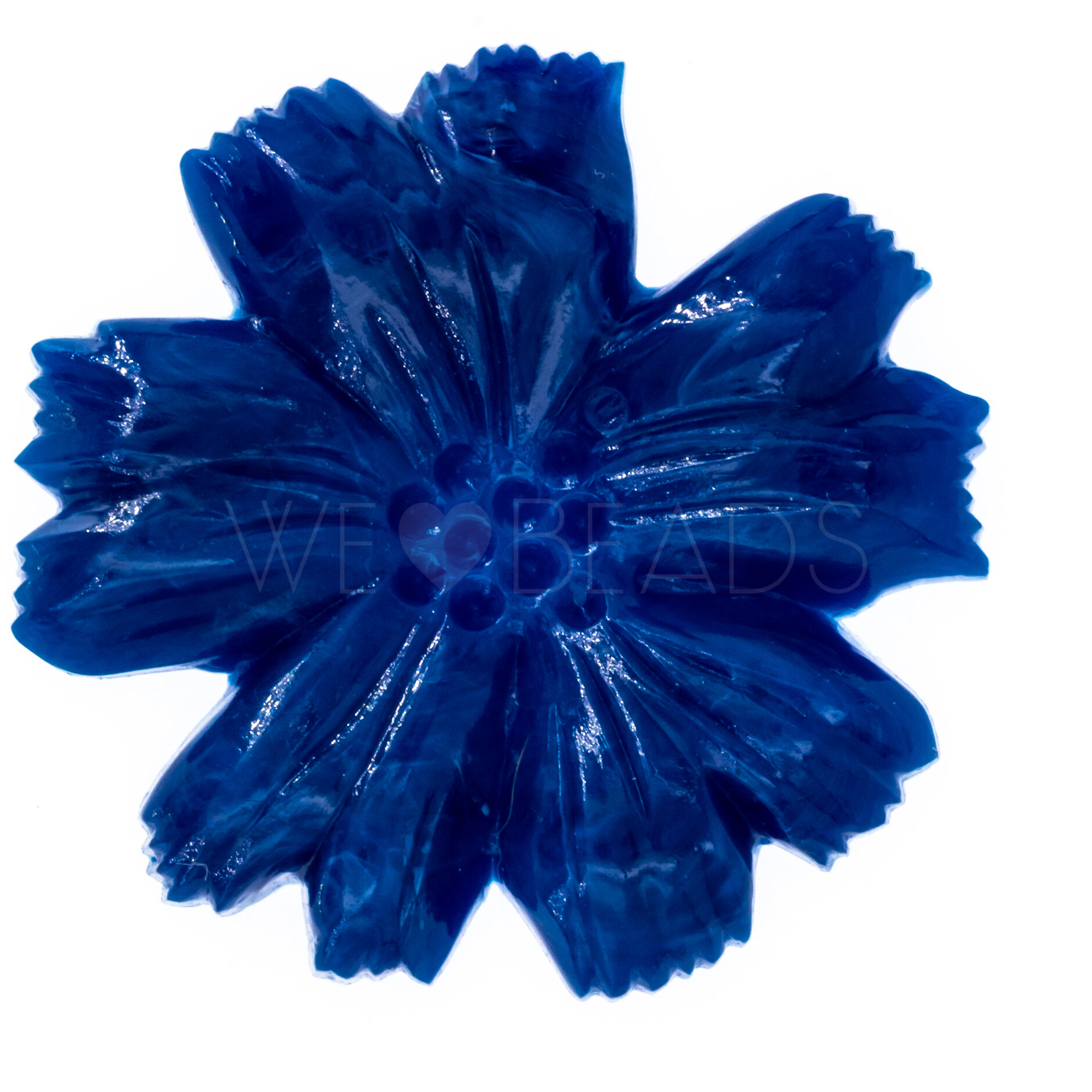 49mm Flower Cabochon in blue