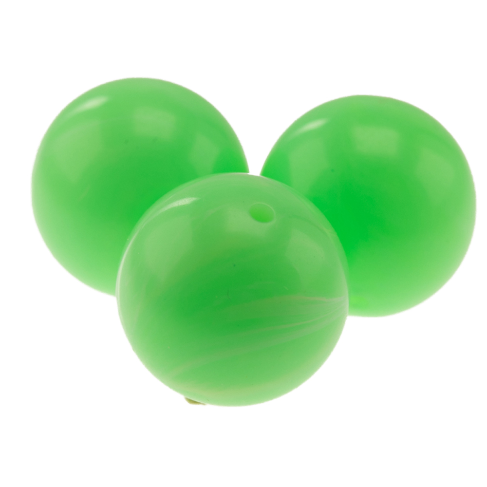 14mm Rundperle in  Neon grün Marmor