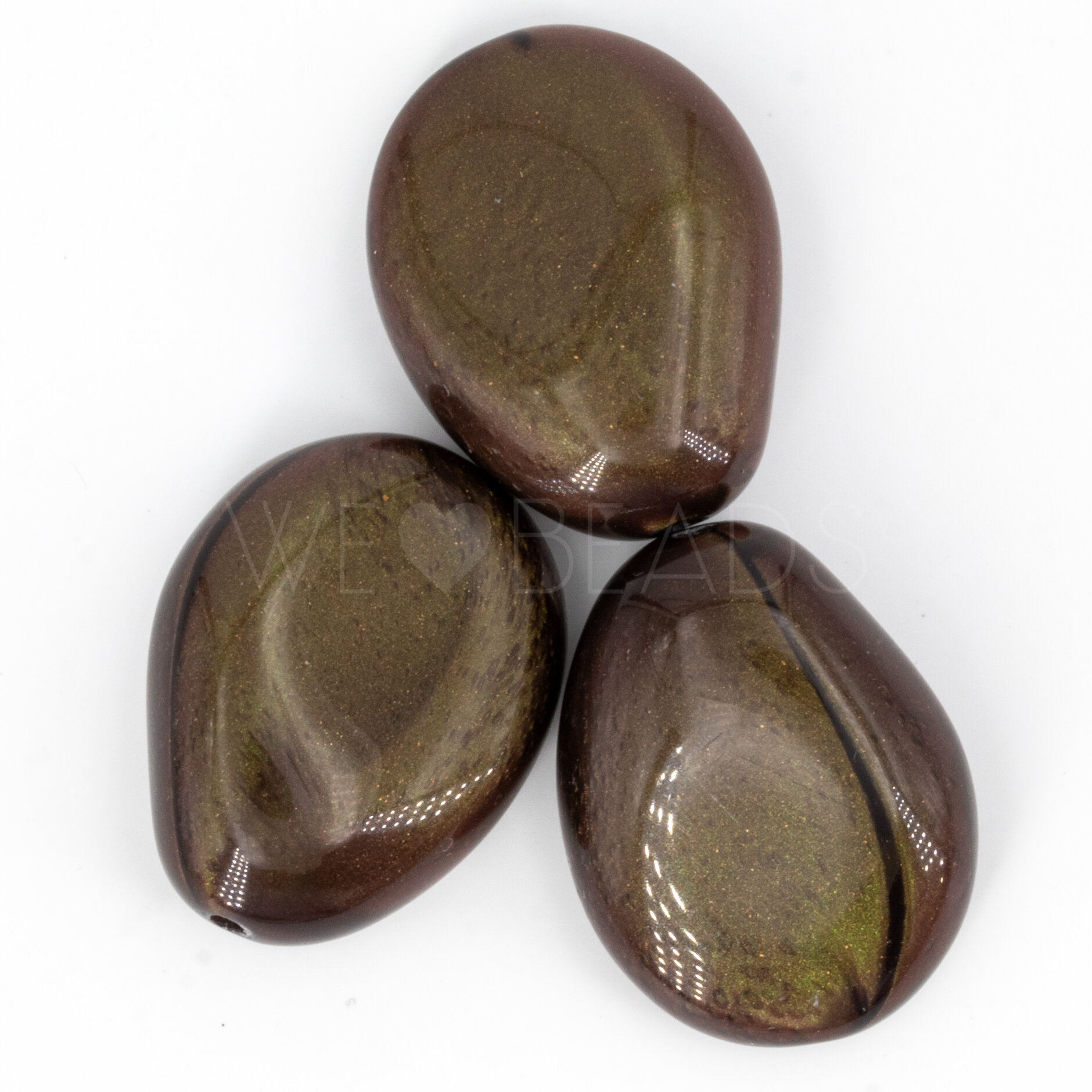 26x20 Perle Barock in iridisierendes schwarzolive 