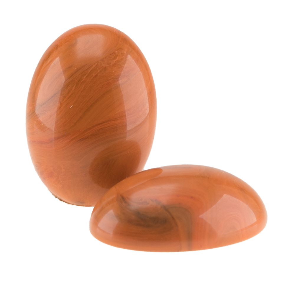 10x8 Oval Cabochon  - coral Marbled,