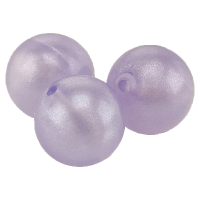 10mm Rundperle in  lila  Seide