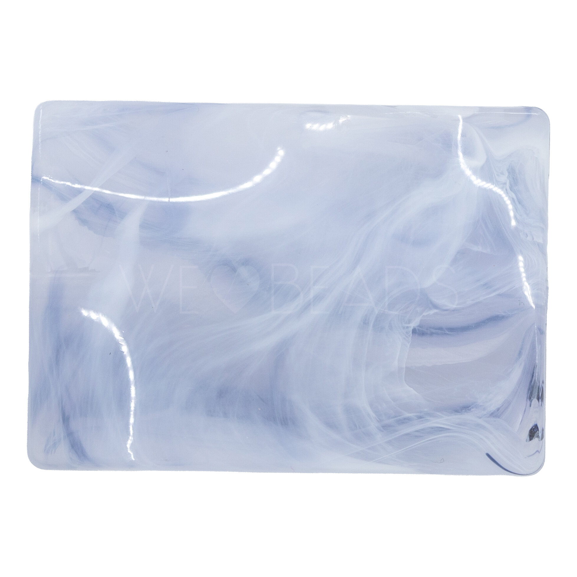 35x25 rectangular Beads in white transparent