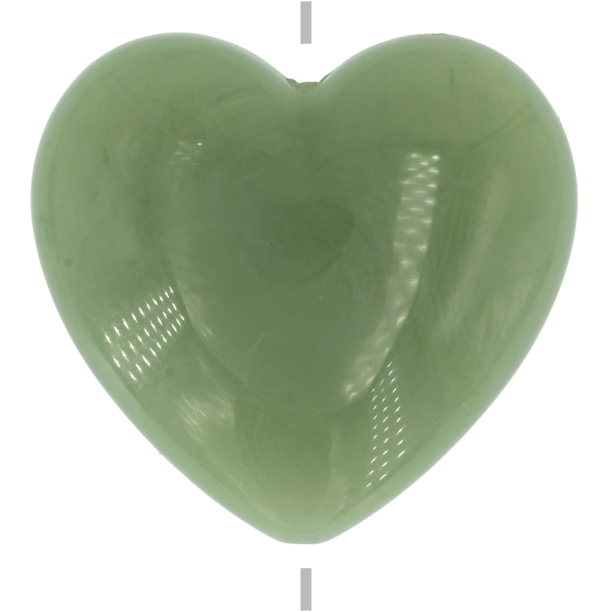 28mm Herz-Perle in jade  Marmor