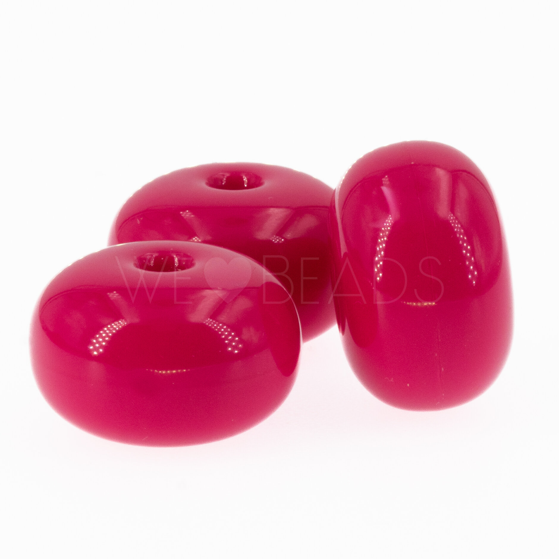 22mm Donut Beads in Magenta pink