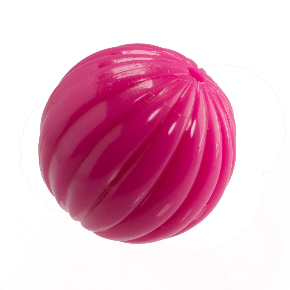 12mm gerillte Rund Perle in azalee pink
