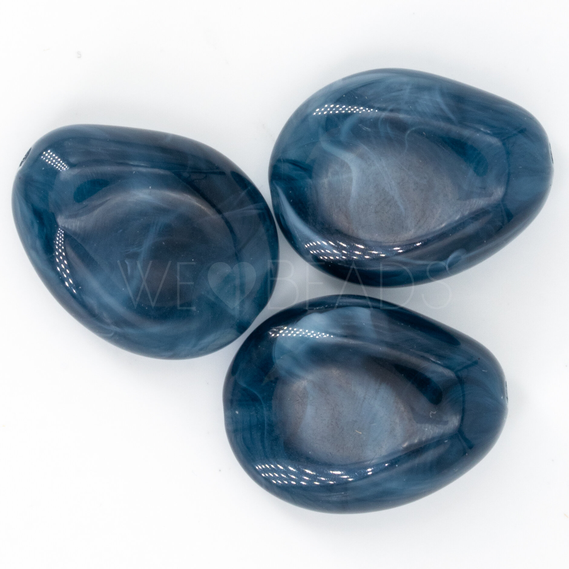 22x17 Perle Barock in blau 