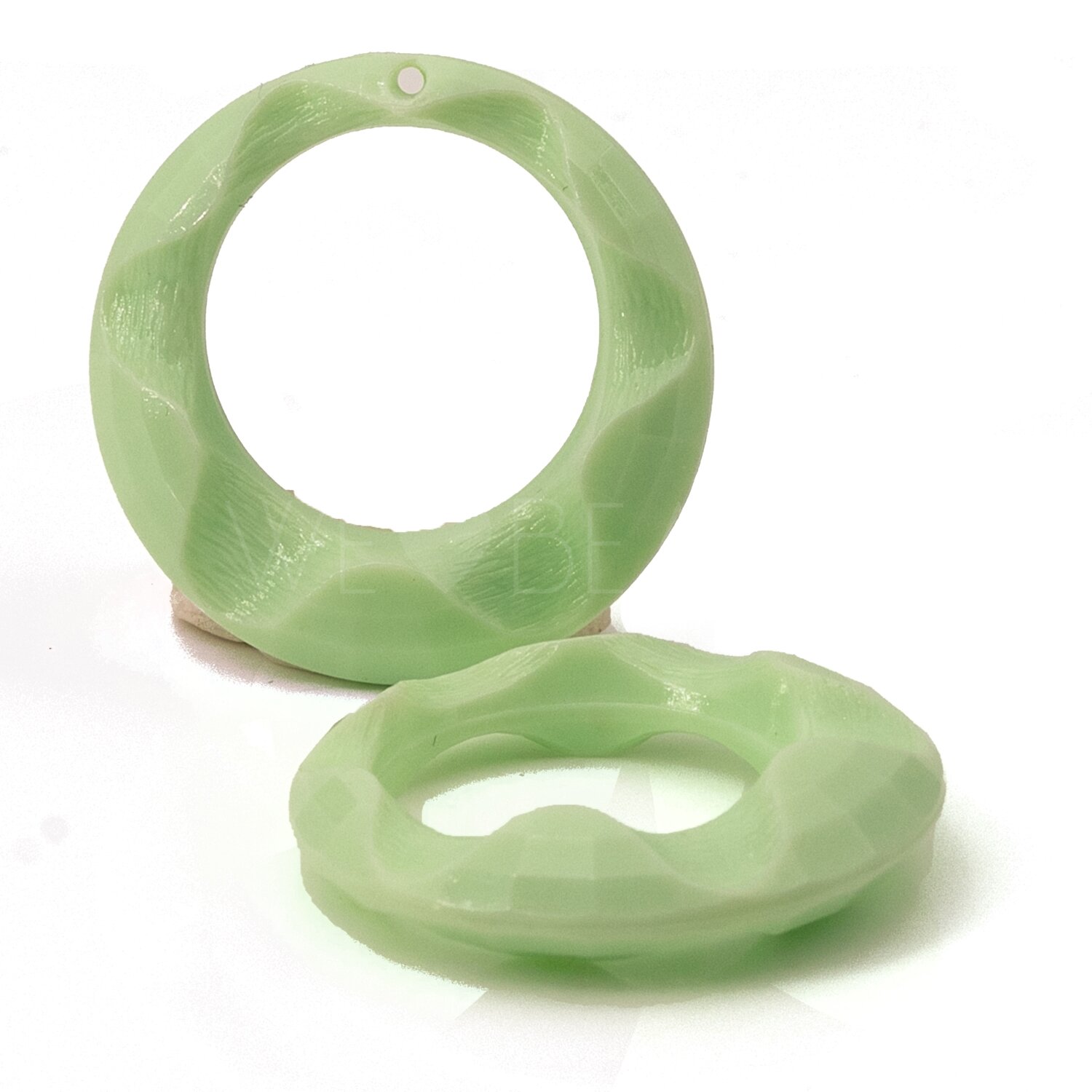 30mm Ring Anhänger in mintgrün