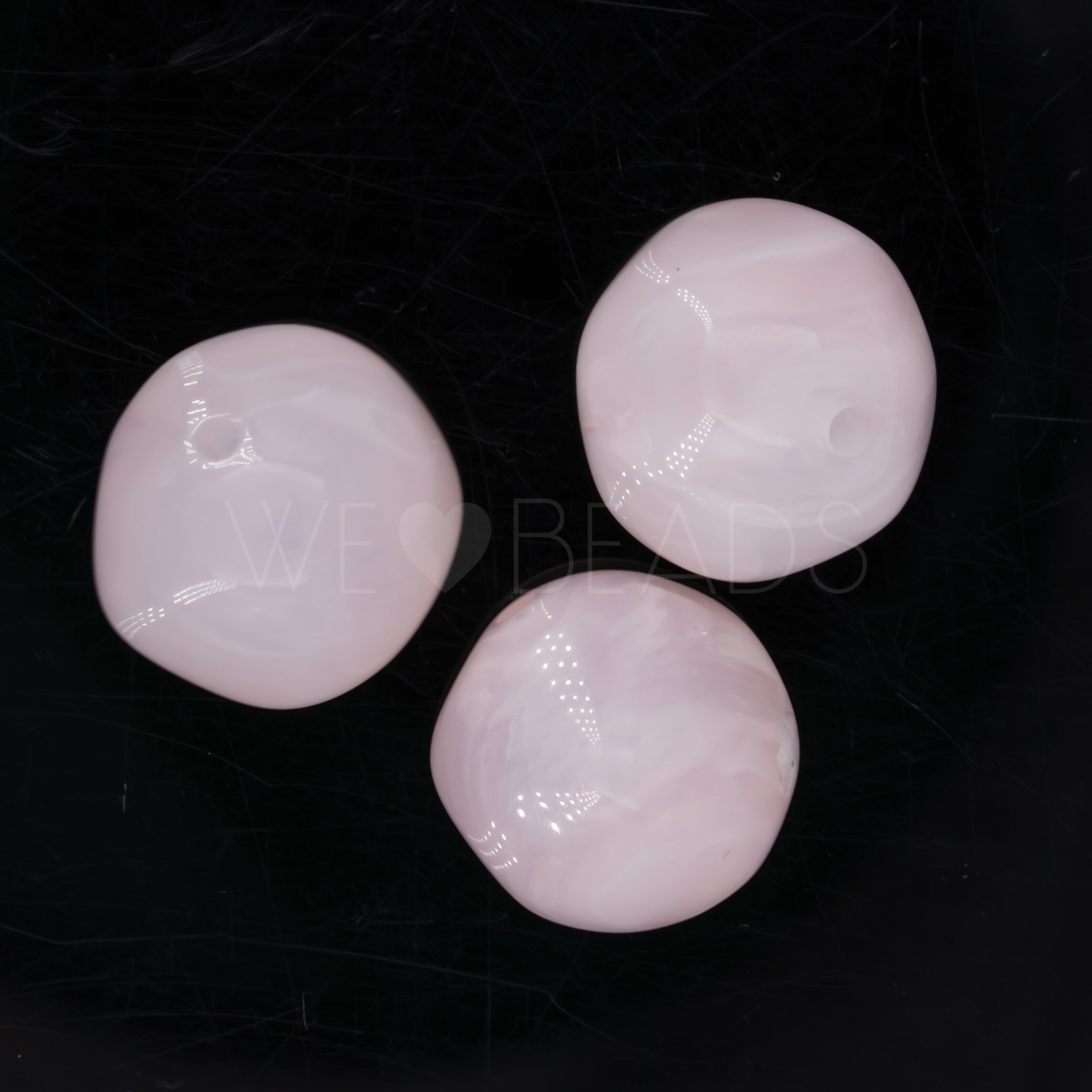 15mm baroque Beads- rose Marbled