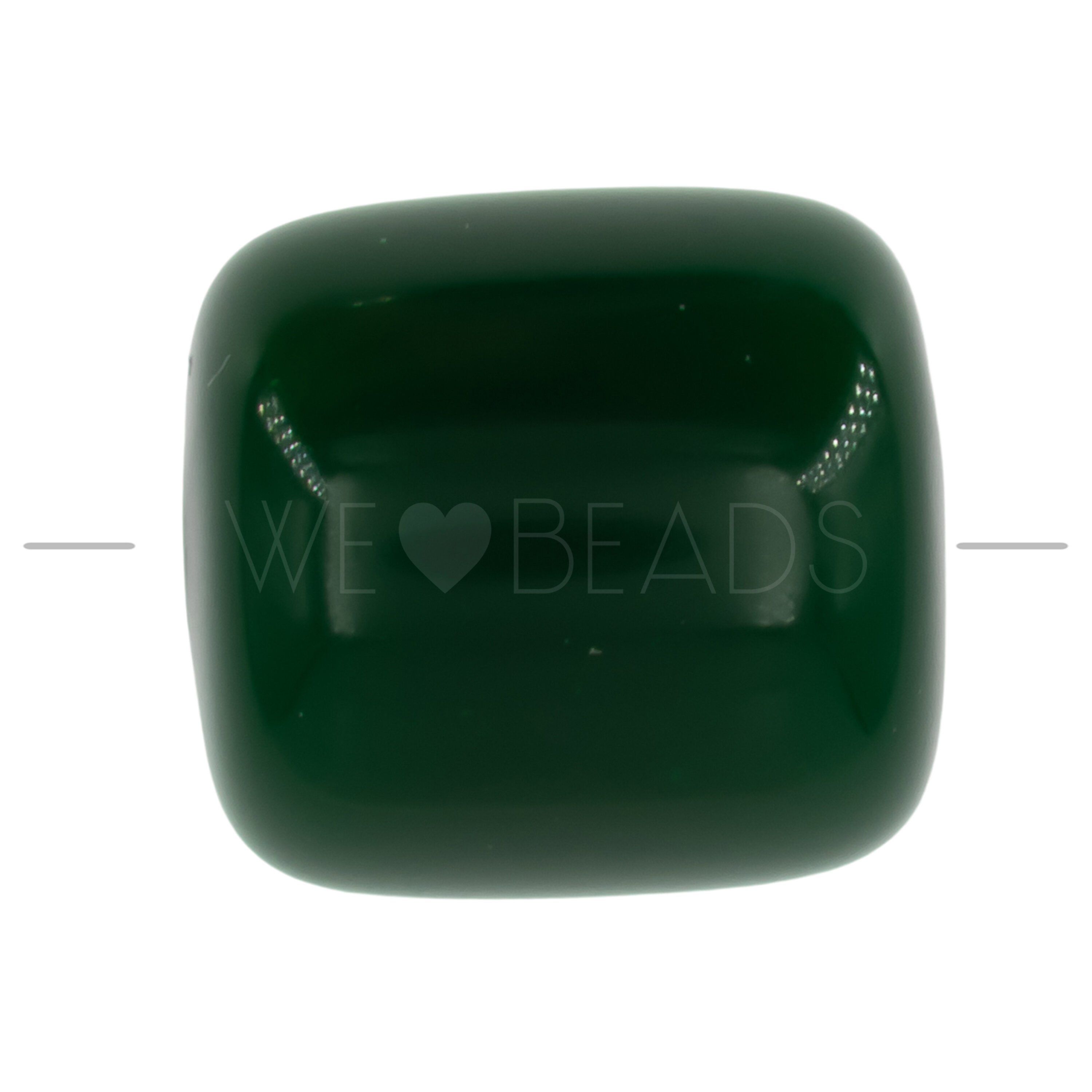16x15 cylinder Beads in emerald green