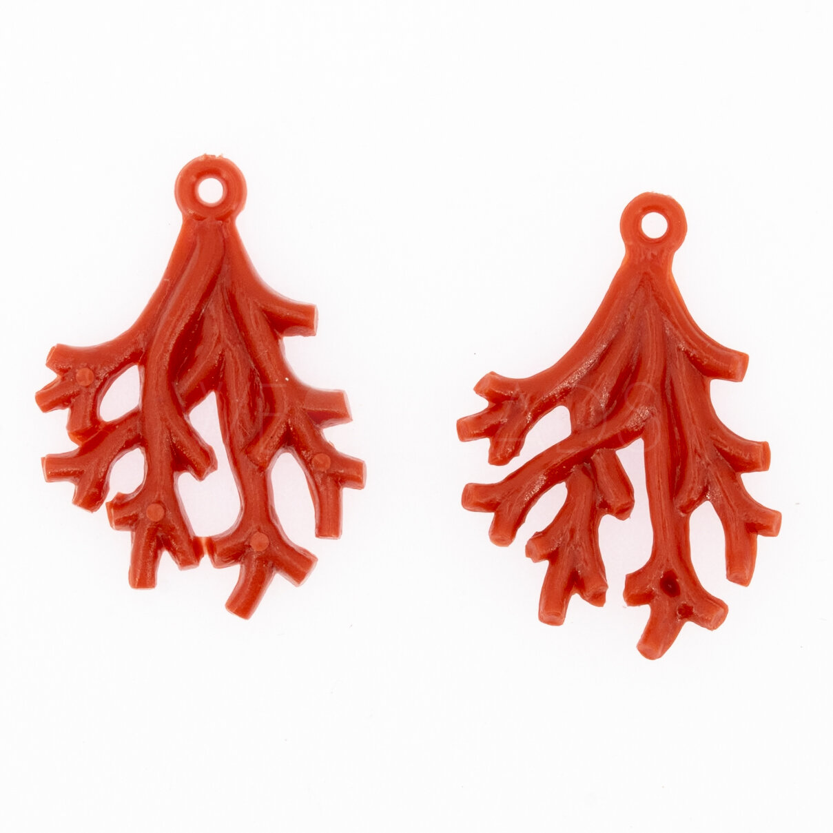 31x23 Koralle Anhänger in Chillirot