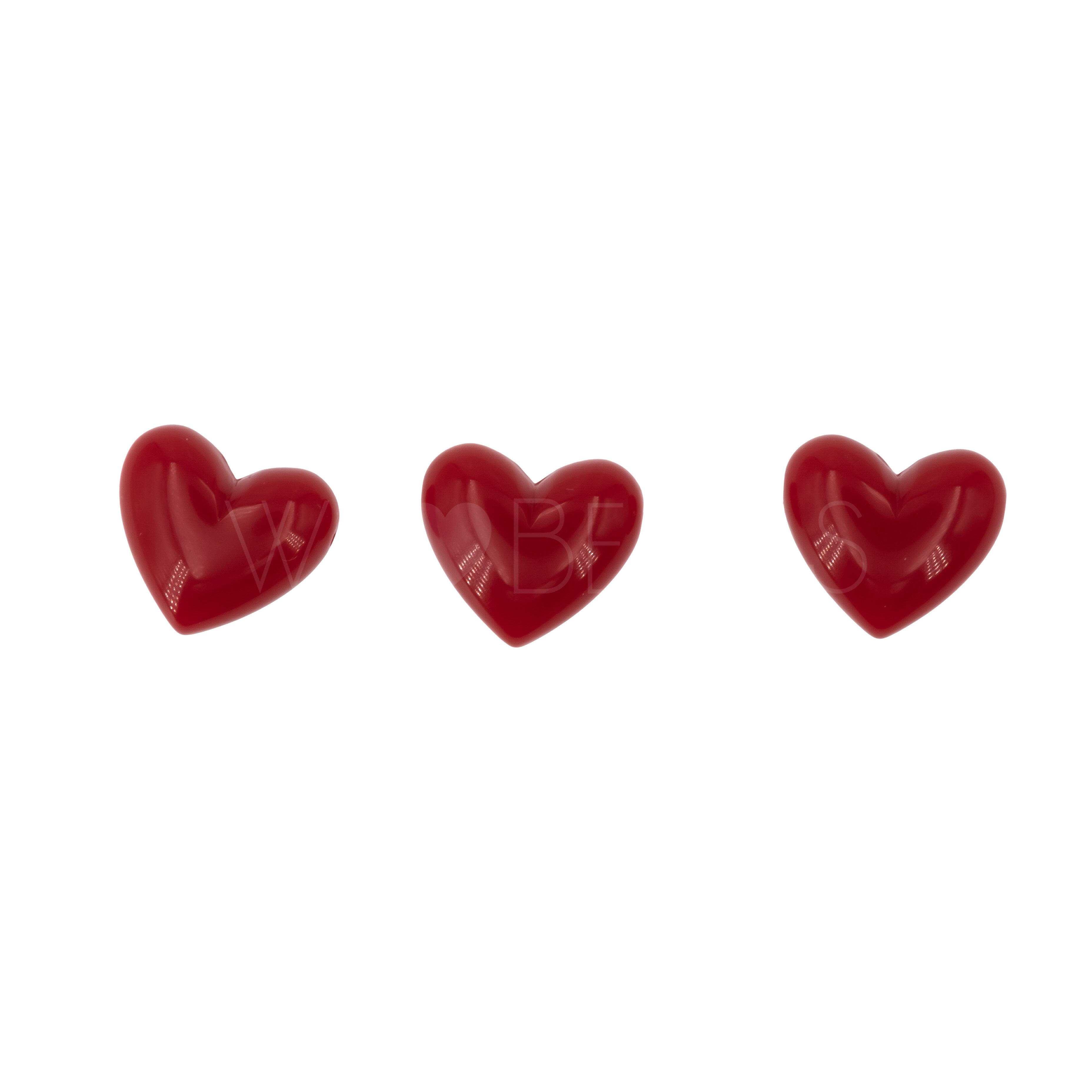 18mm Heart Beads in