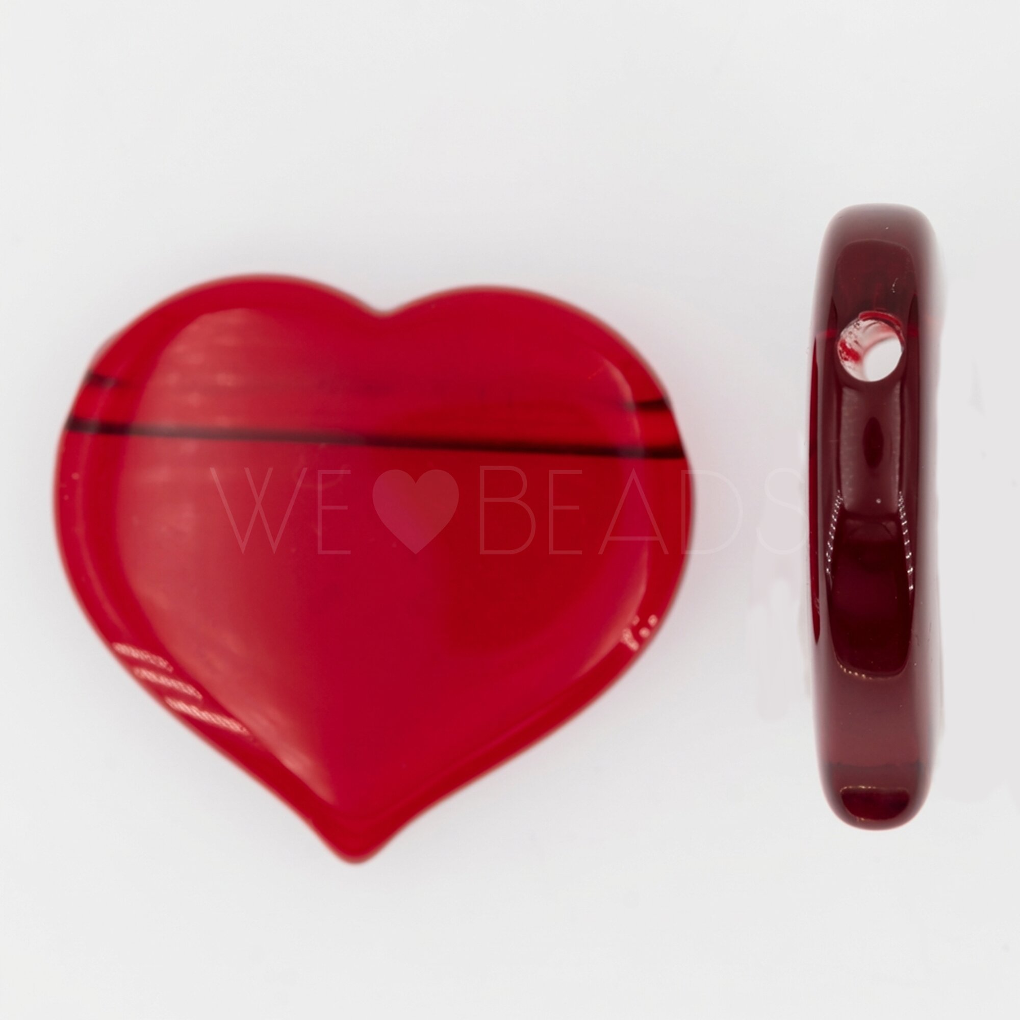 44x40 Herz Perle in rot