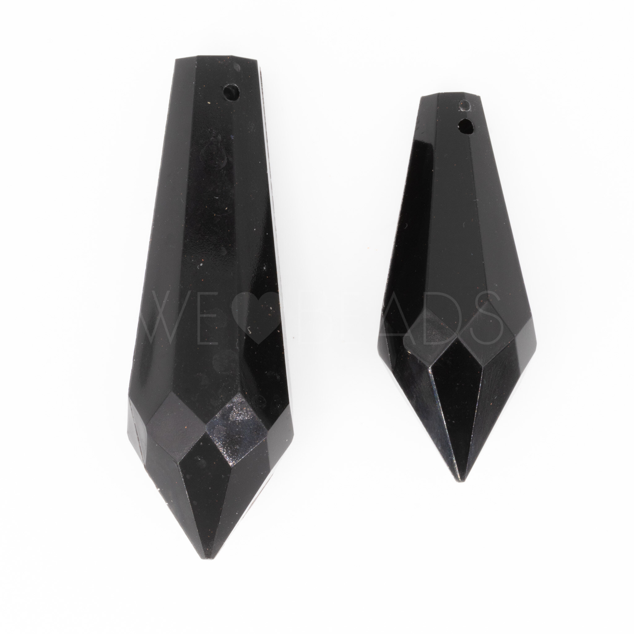 50x20 Tropfen Anhänger in schwarz