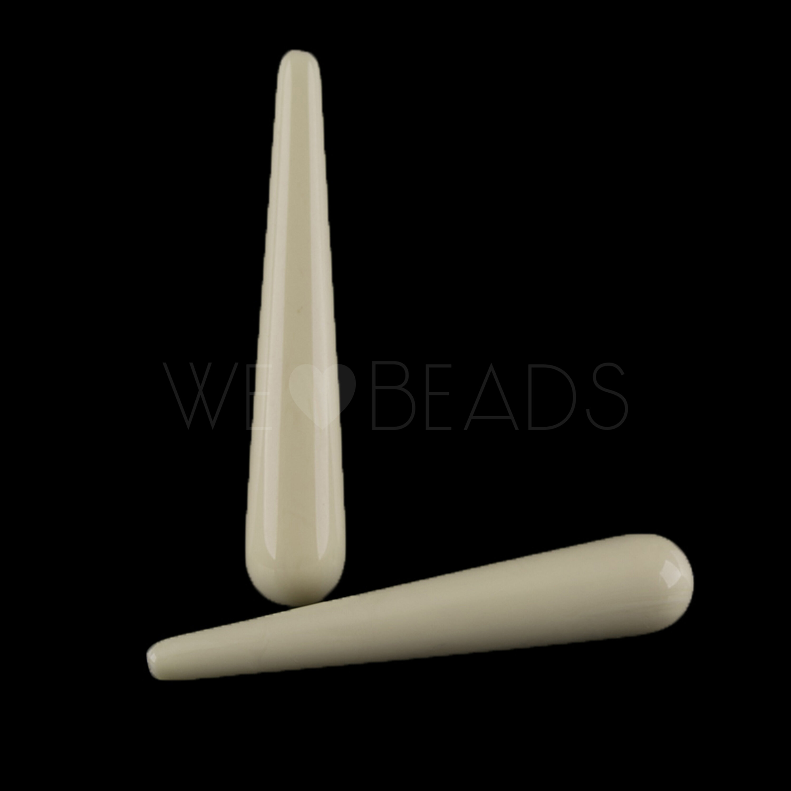 38x7 Tropfen Perle in elfenbein