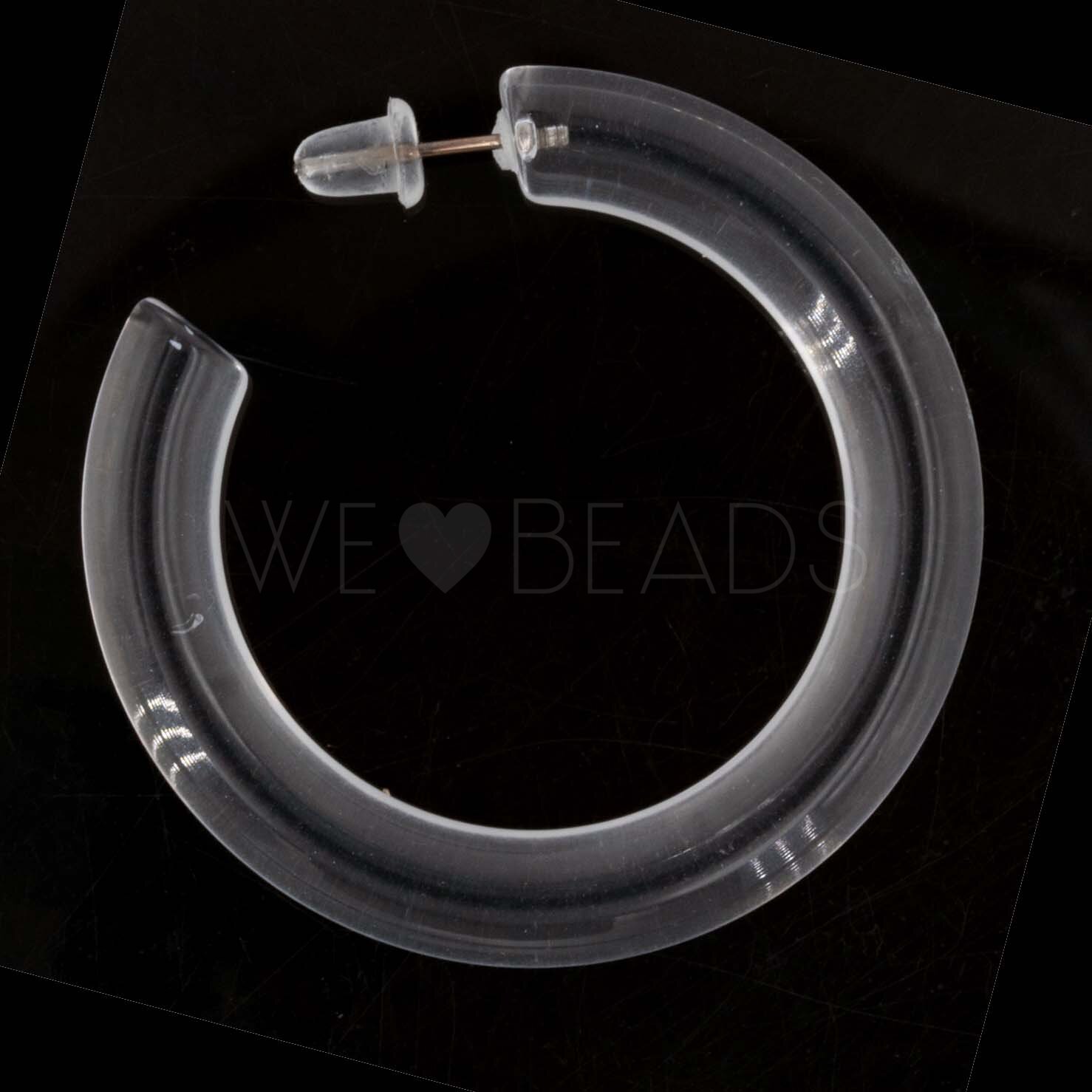 42mm Creole Ring in Kristall (1Paar)