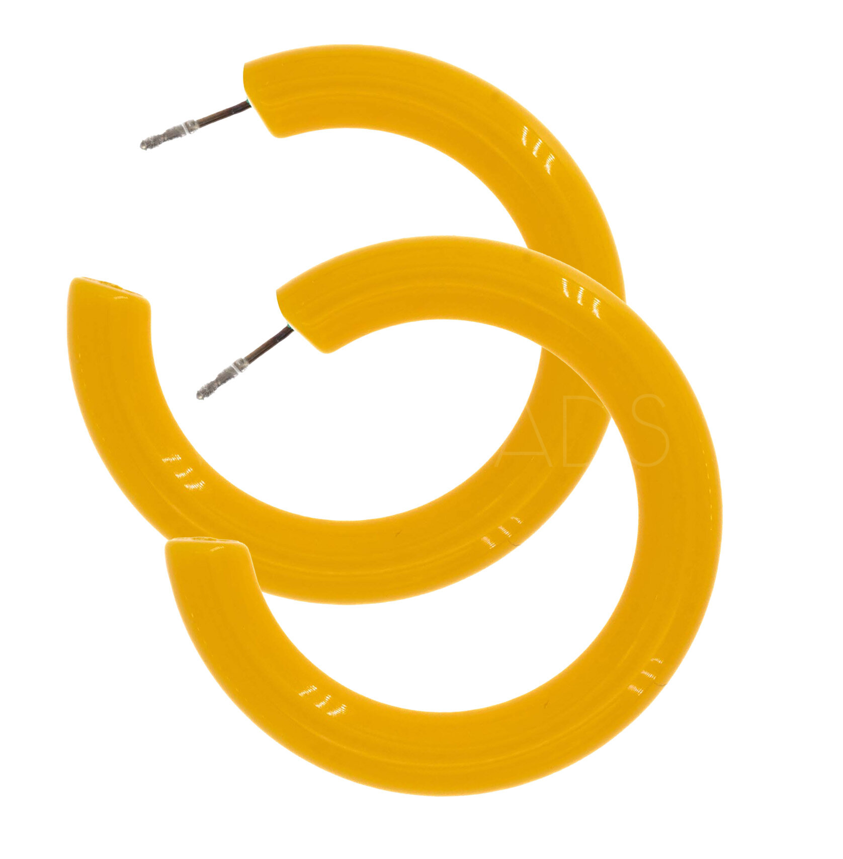 42mm Creole Ring in gelb (1Paar)