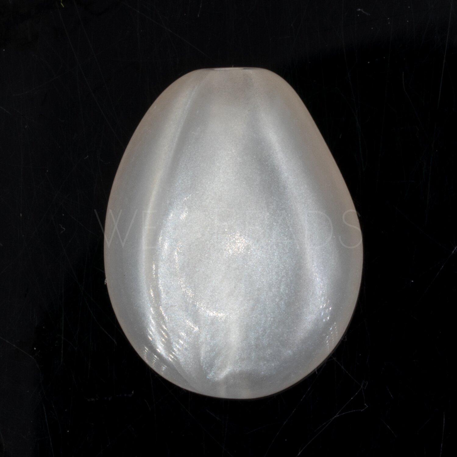 18x14 Perle Barock in  Weiß 