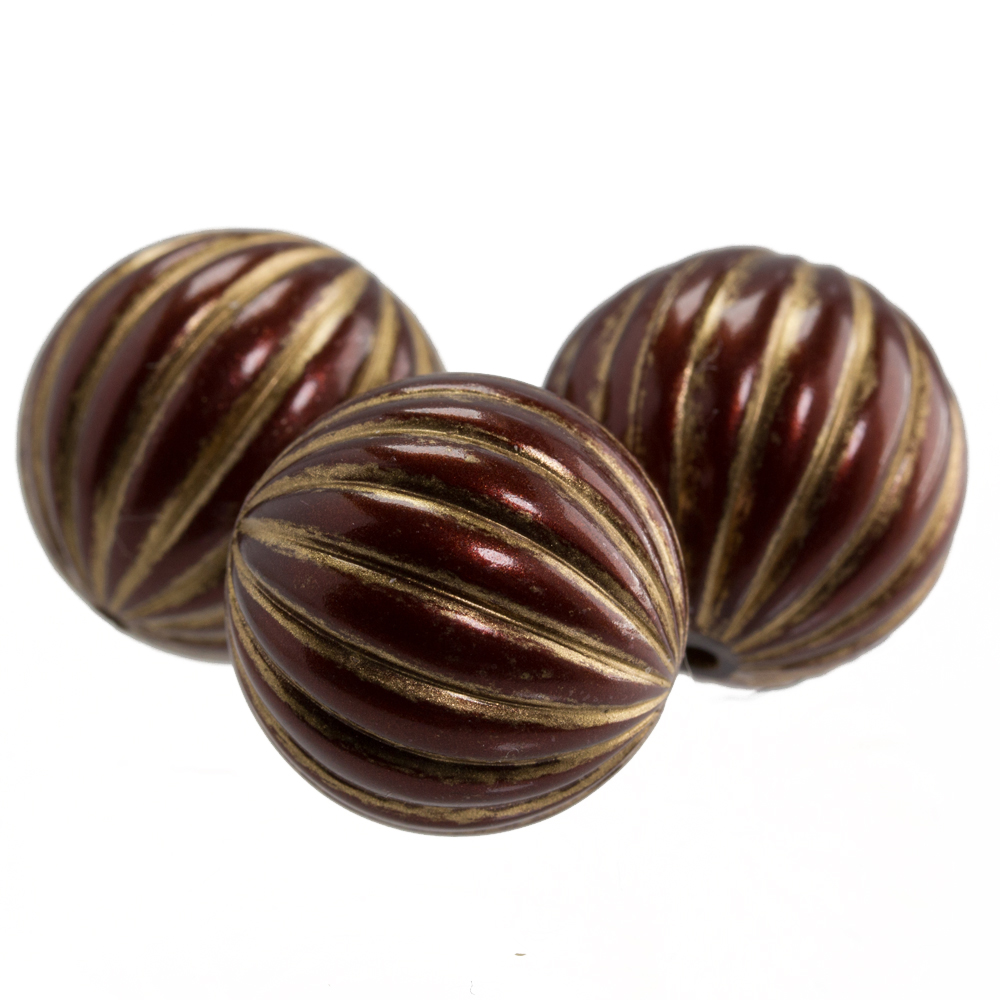 18mm gerillte Rund Perle in