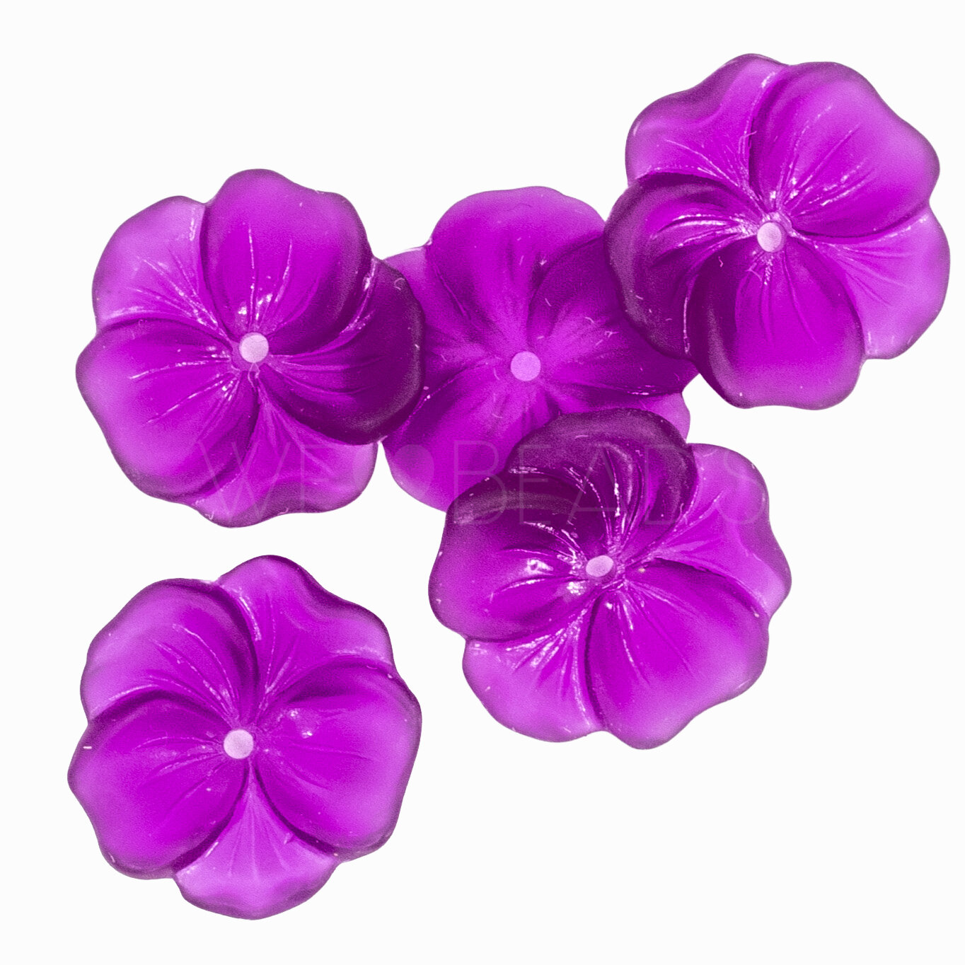 14mm Flower Beads in purple