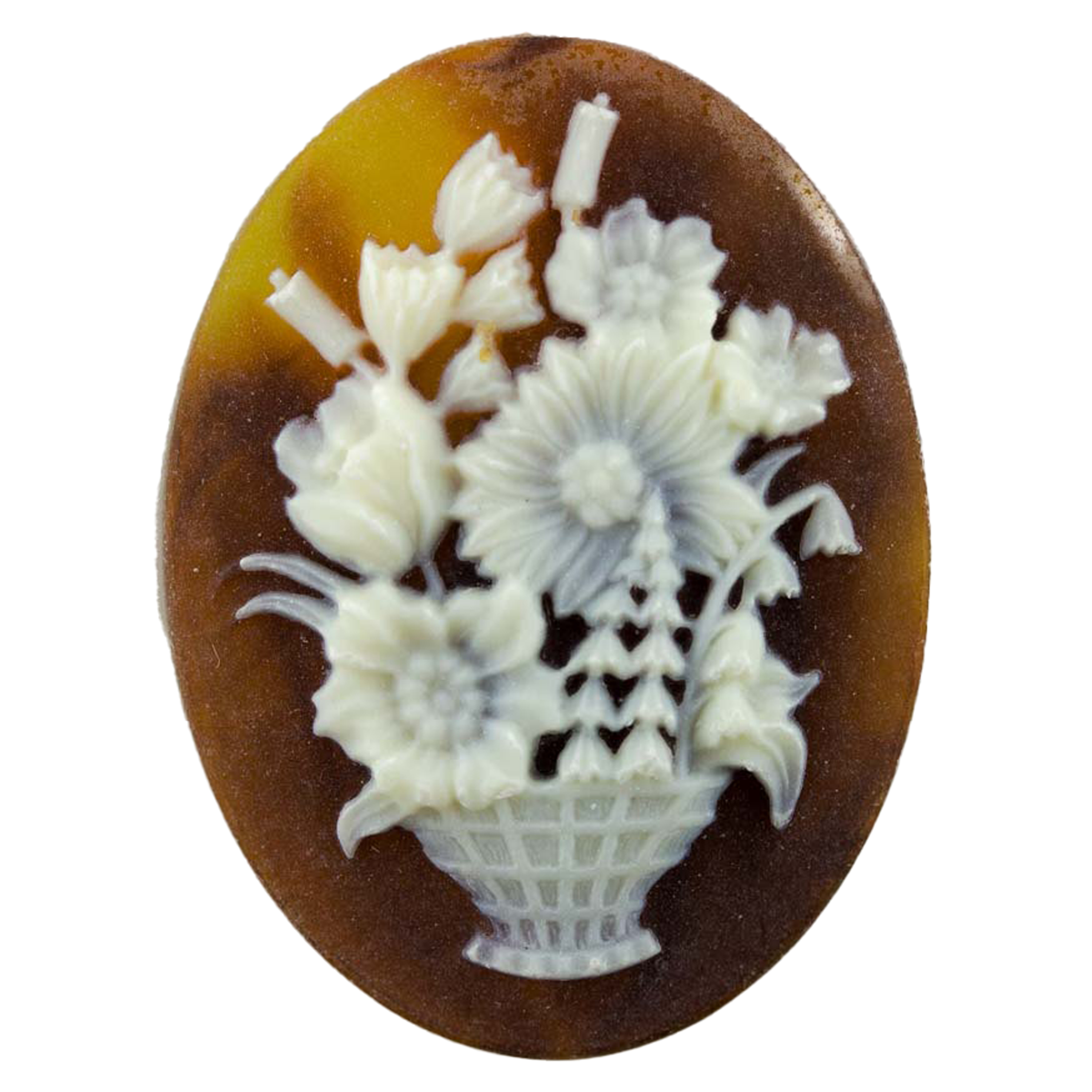 18x13 Kamee oval in Schildpatt / Elfenbein