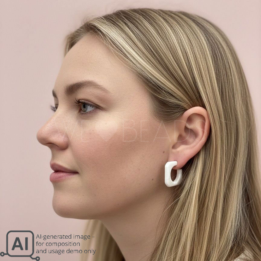 22x17 oval Hoop in crystall frosted