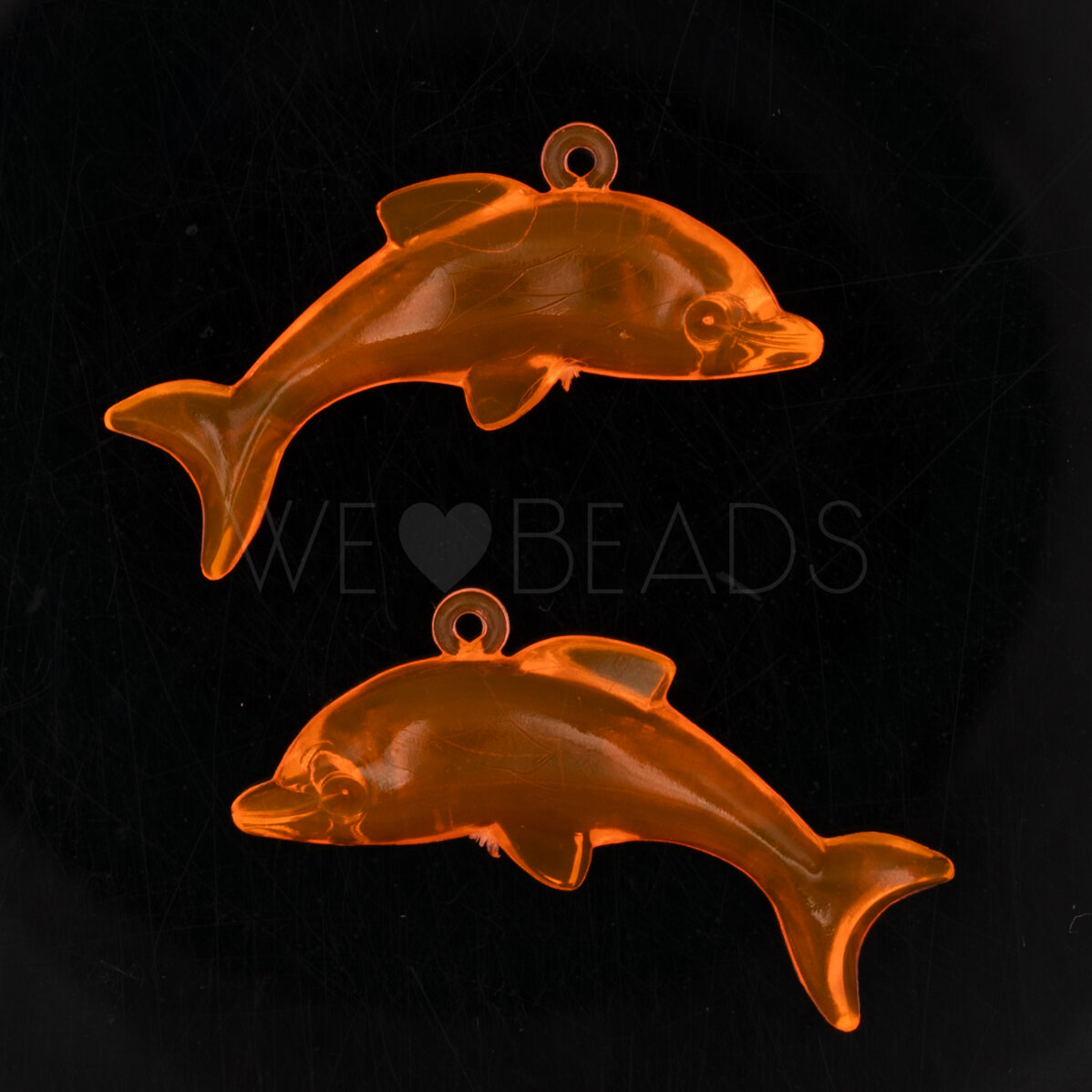 36x15 dolphin Charm in neon orange