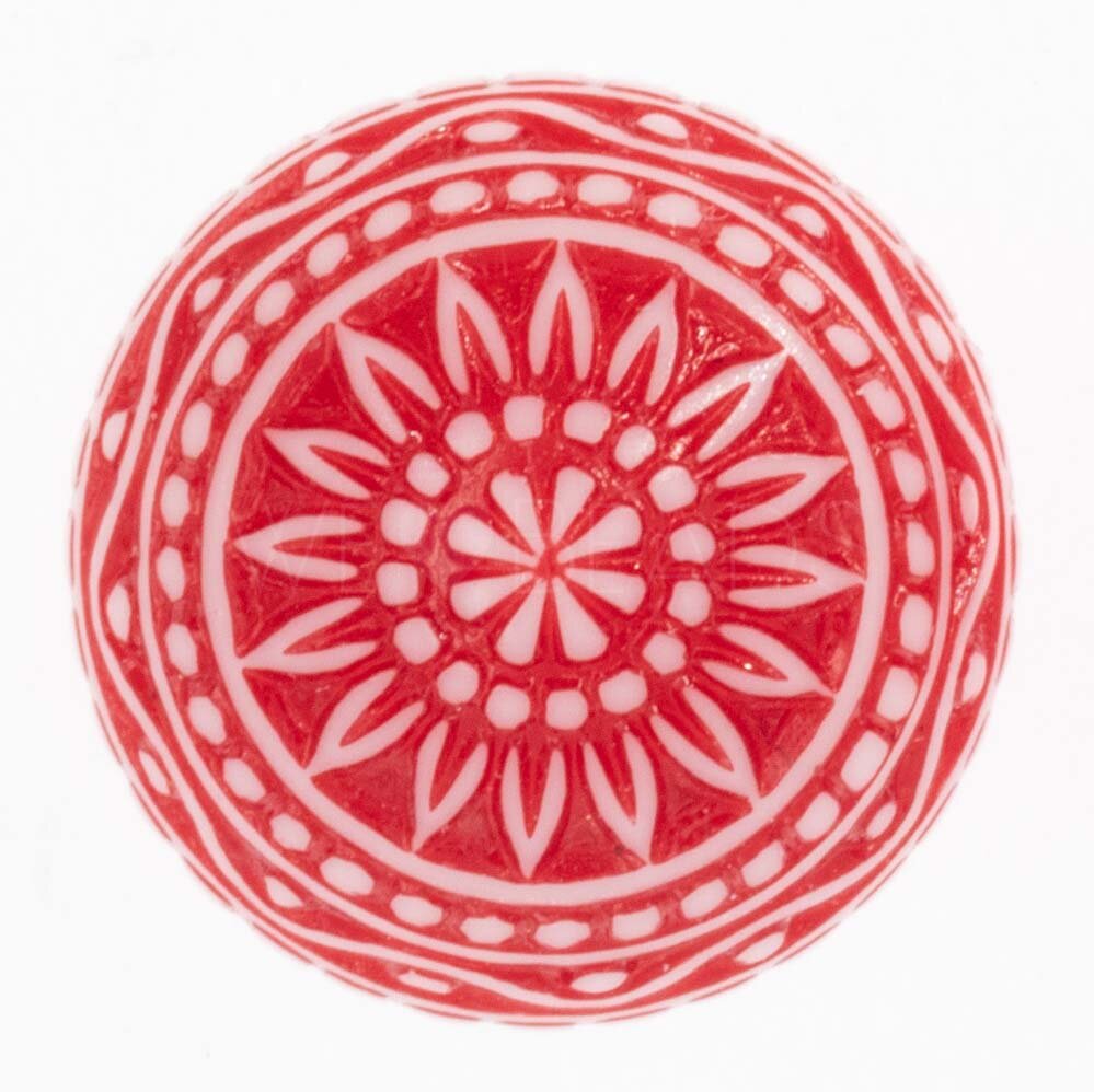 12mm Mosaik  Cabochon Rund in Rot