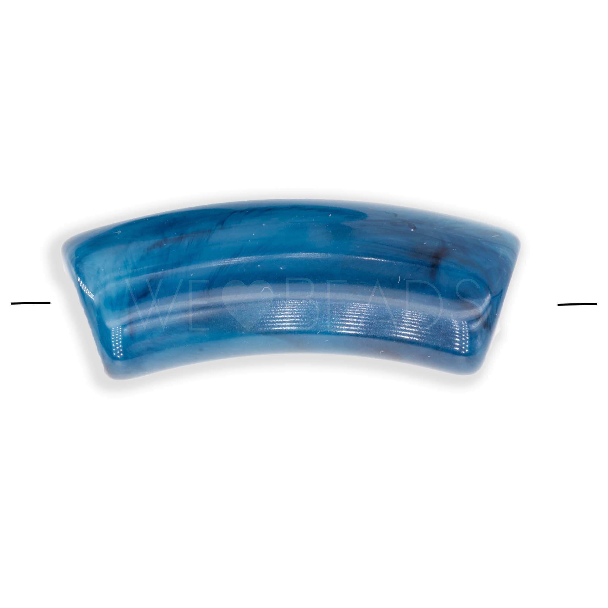  Perle Röhrchen in Jeansblau