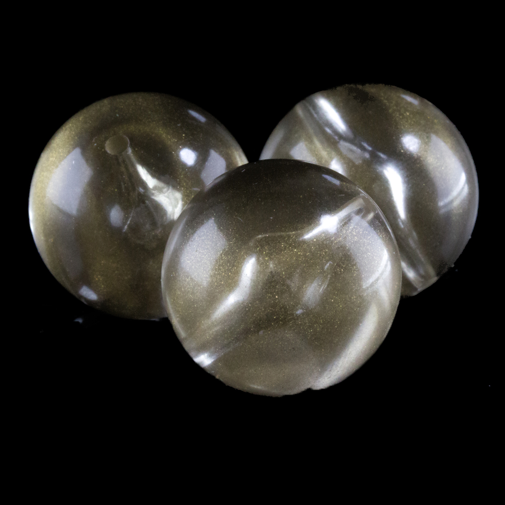10mm Rundperle in  goldstaub kristall Marmor