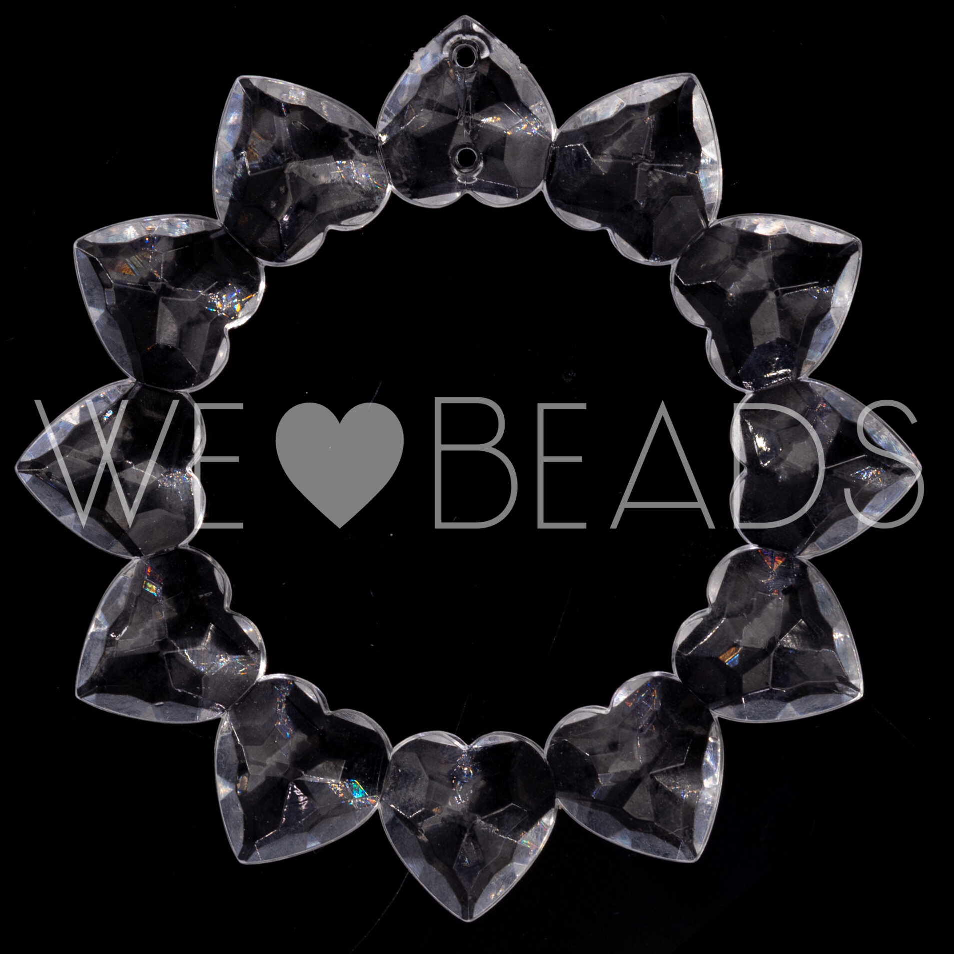 50mm Round Charm in cristal Translucent