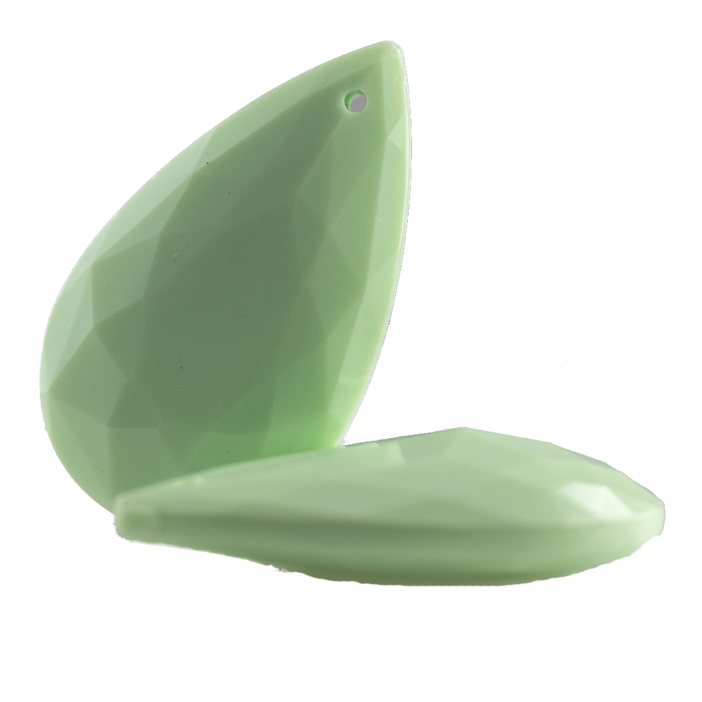 37x22 drop Charm- mintgreen Opaque