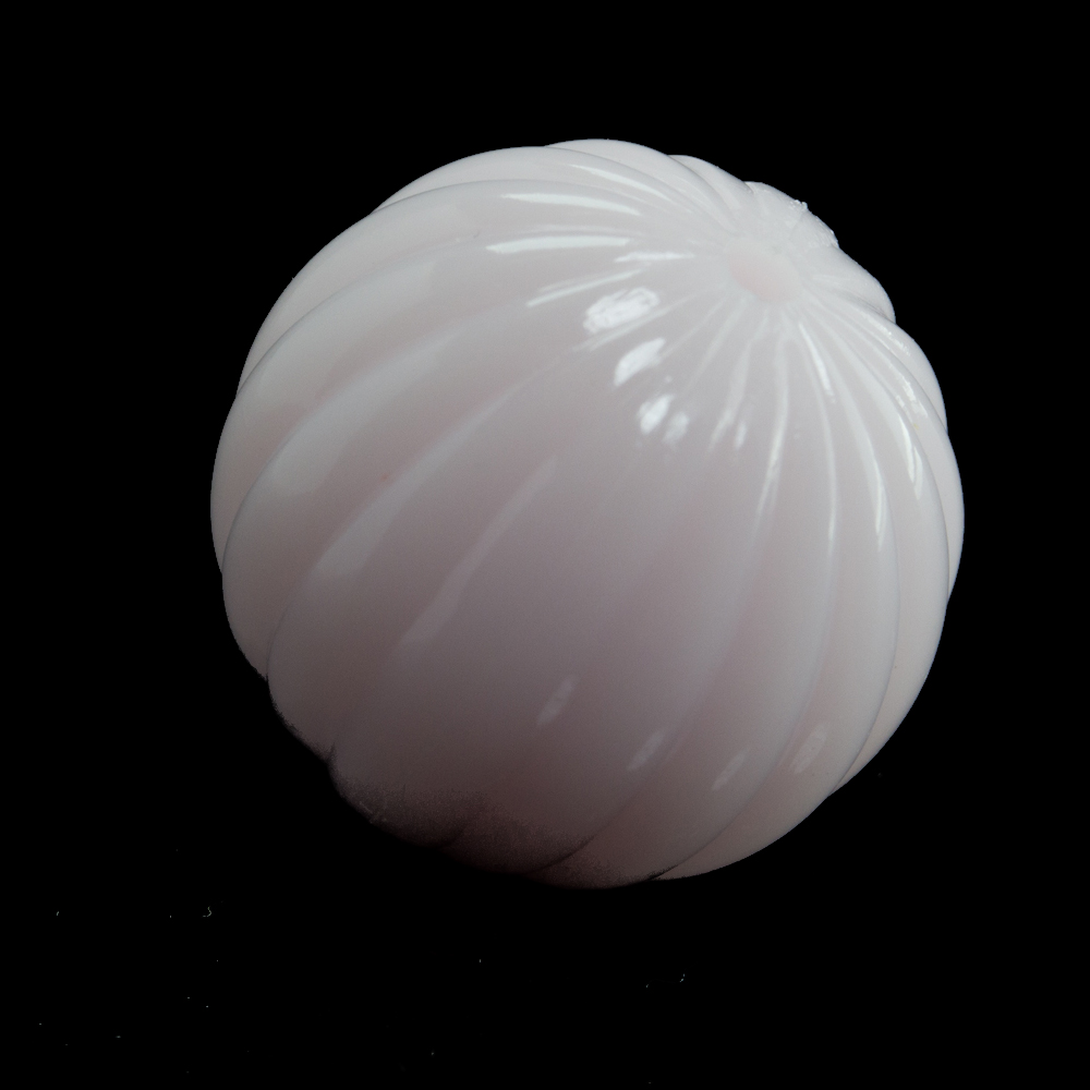18mm gerillte Rund Perle in rosa