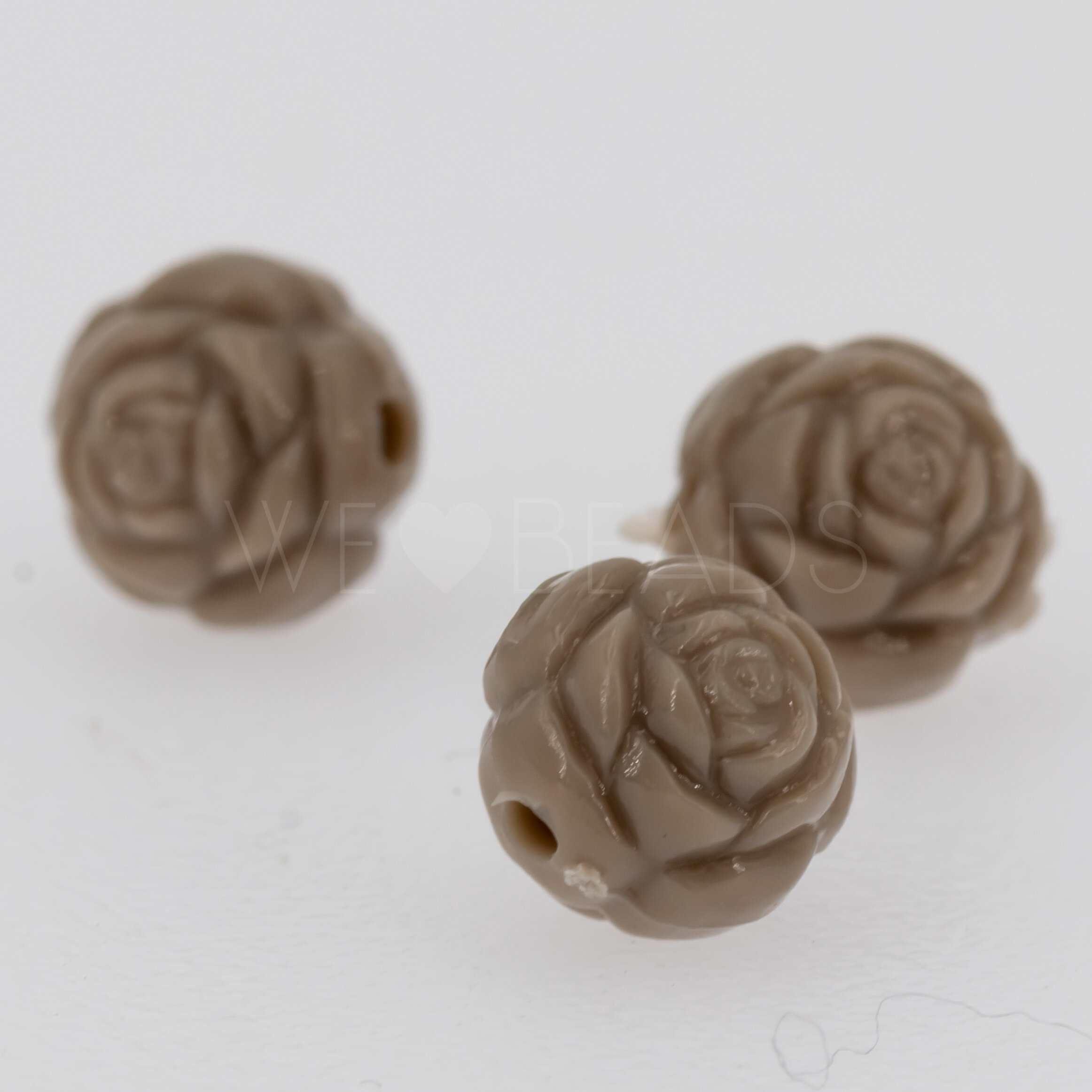 6mm Rose Perle in schlammgrau