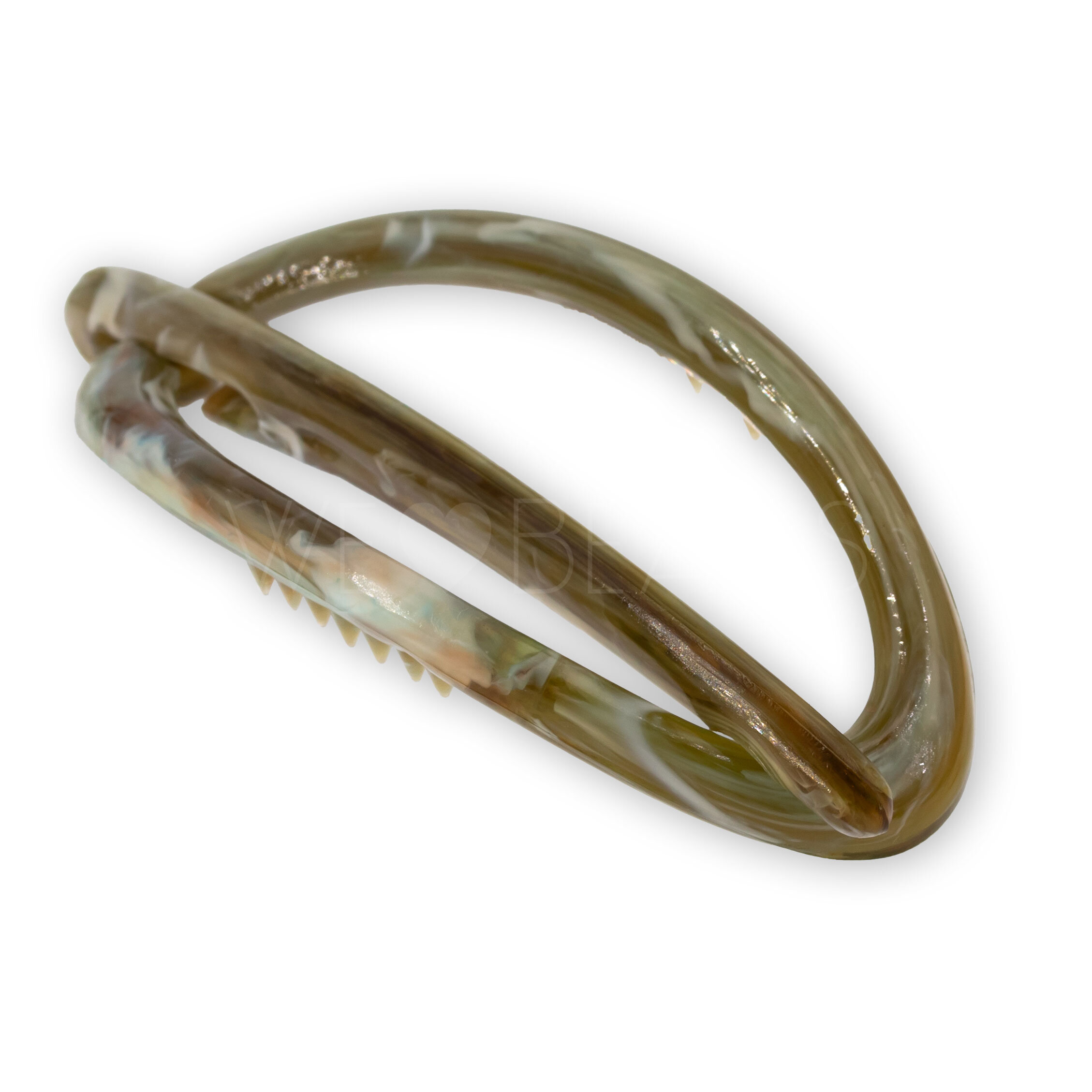 Dragonfly clip in olive Marbled, medium