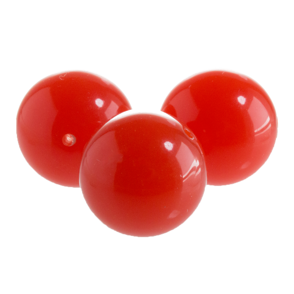 20mm Rundperle in  fiesta rot Opal