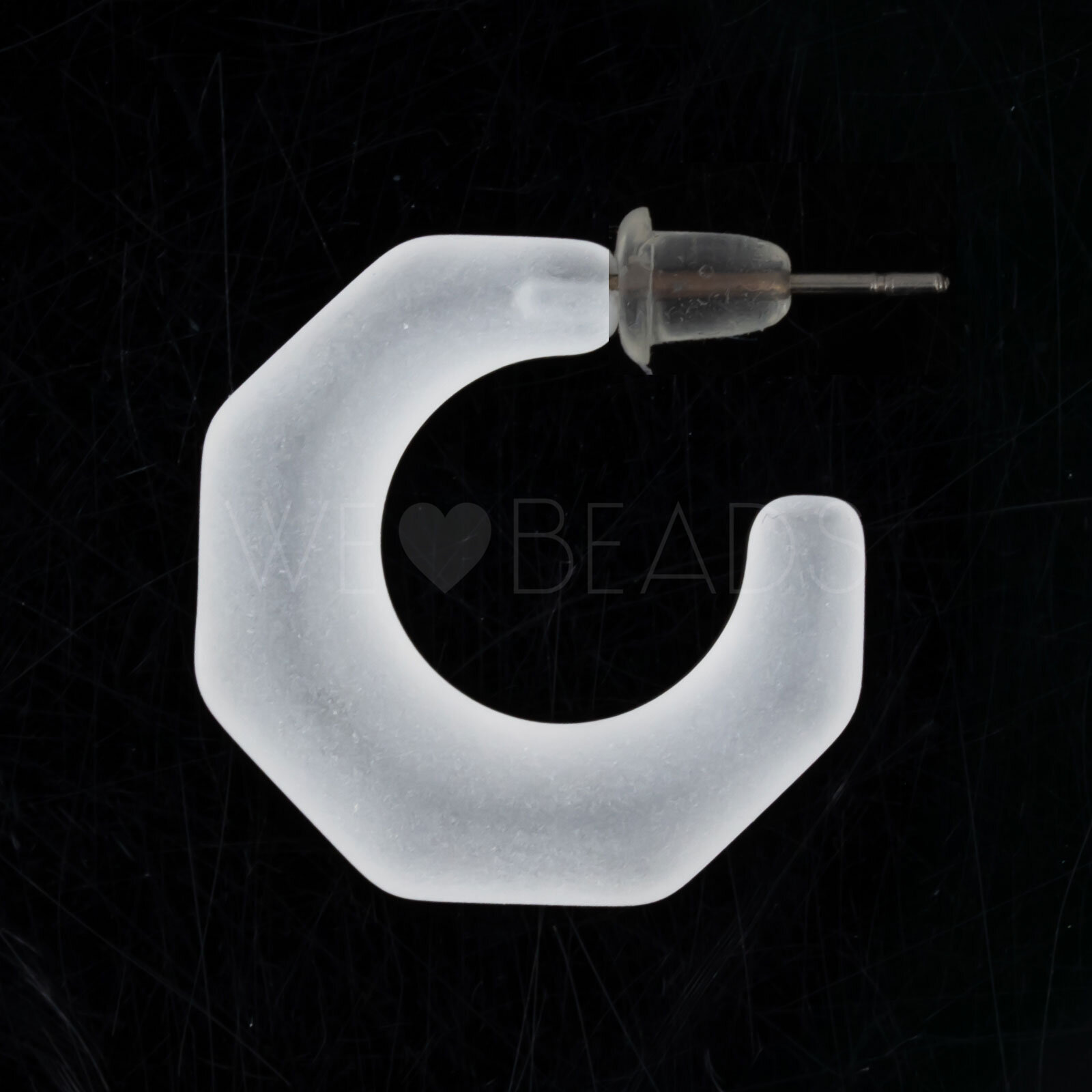 20mm Round Hoop in crystall frosted