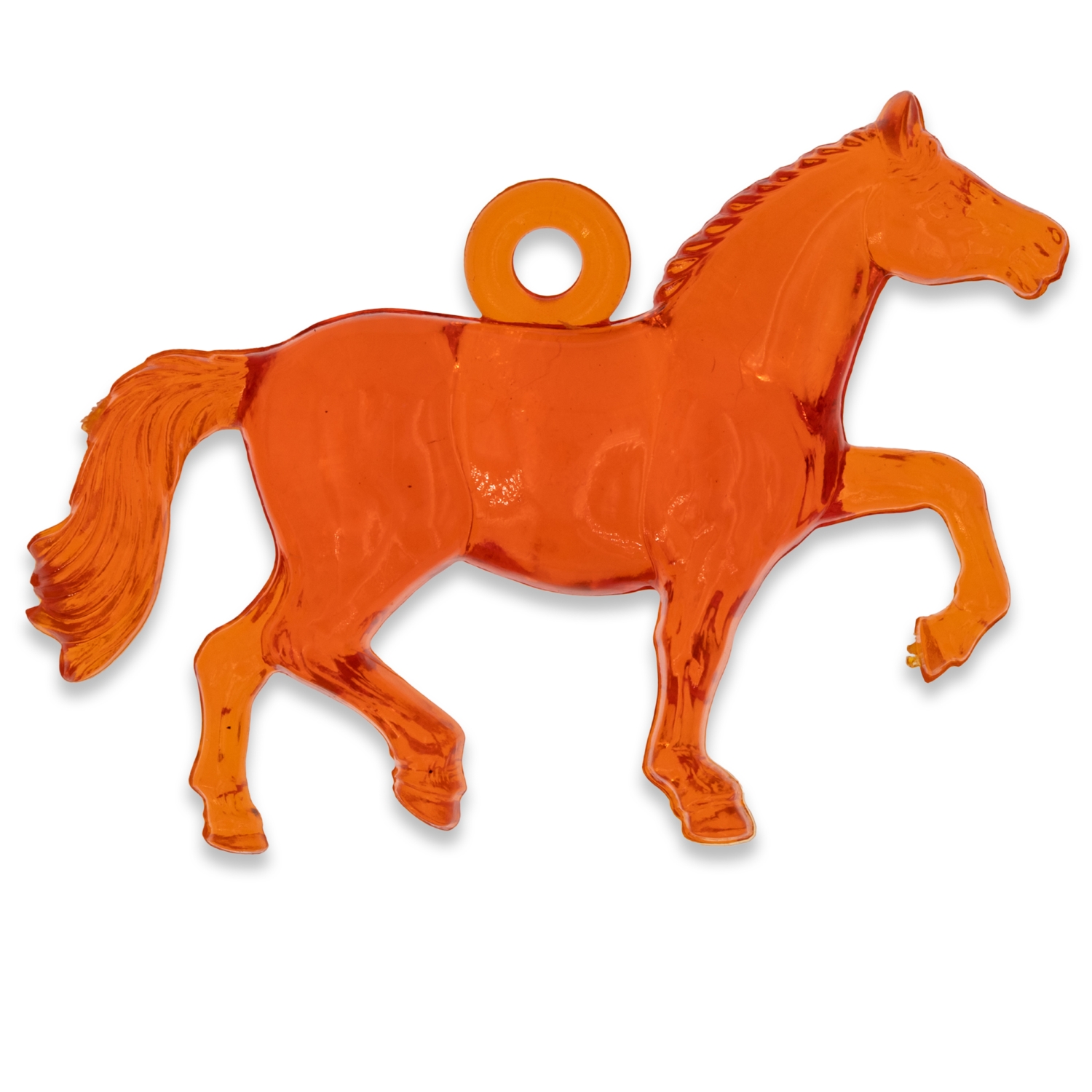 40x28 Pferd Anhänger - orangerot Transparent