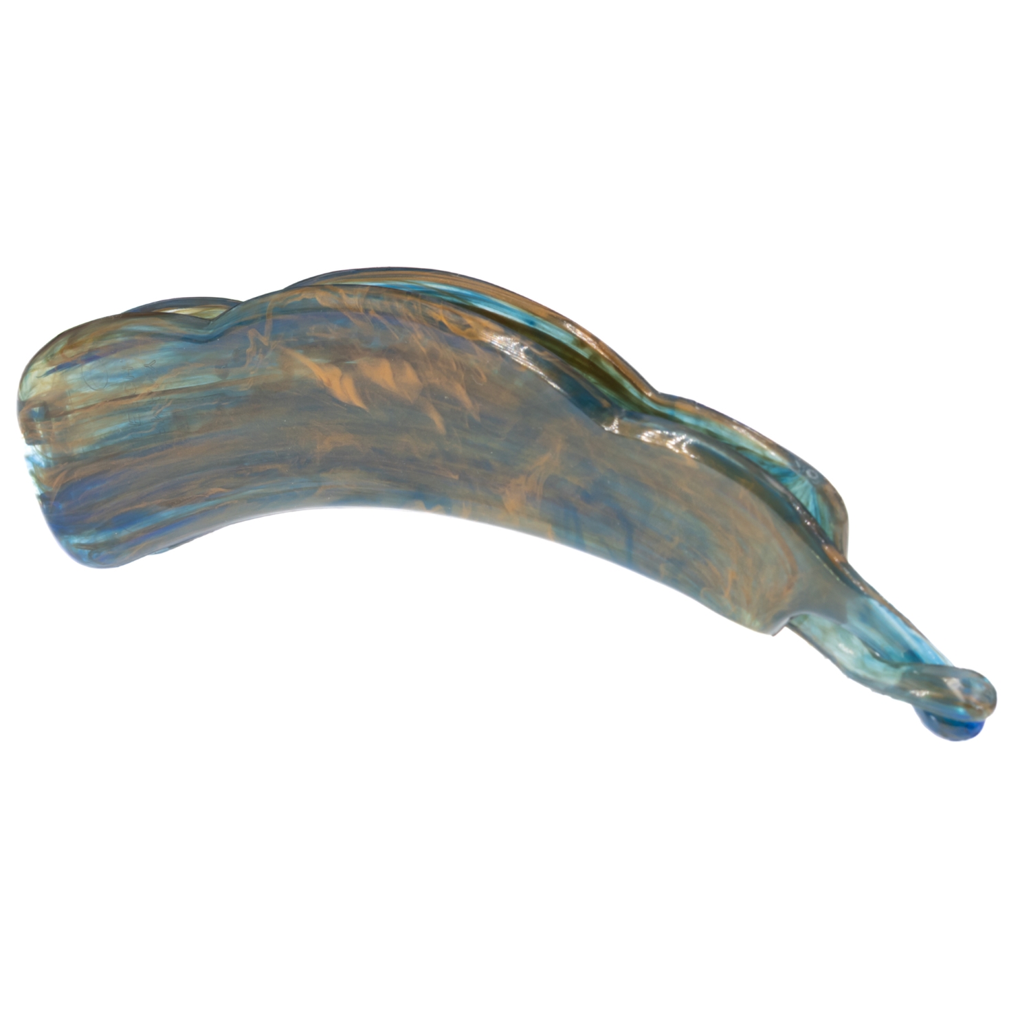 13cm Bananenspange in royalblau gold , Large