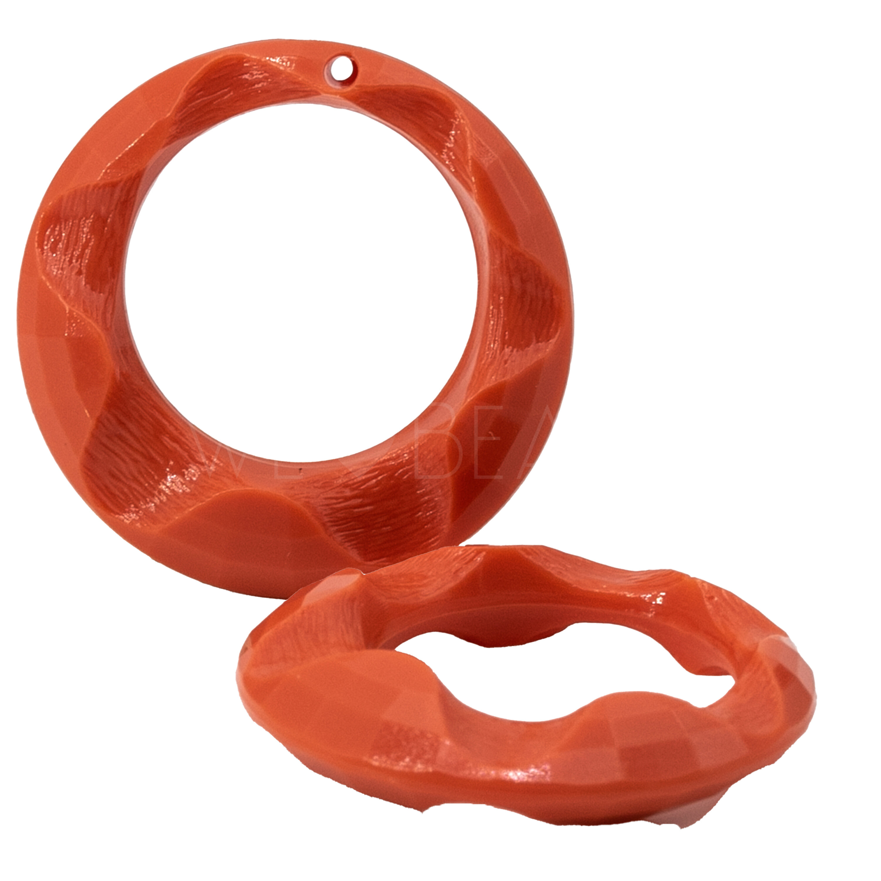 30mm Ring Anhänger in korall