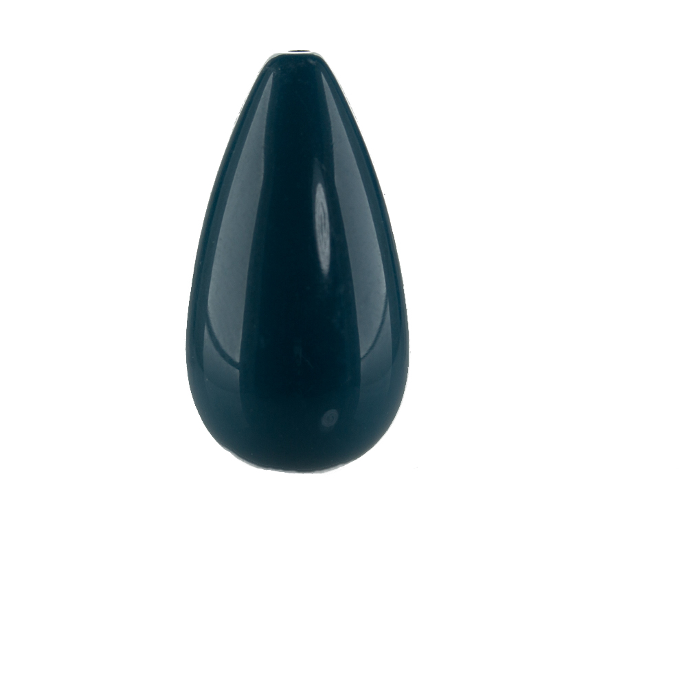 14x8 Tropfen perle - petrol dunkel Satt