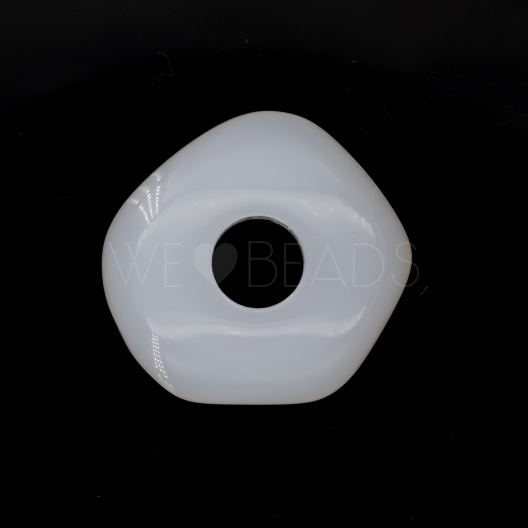 20mm Donut Beads in silk white