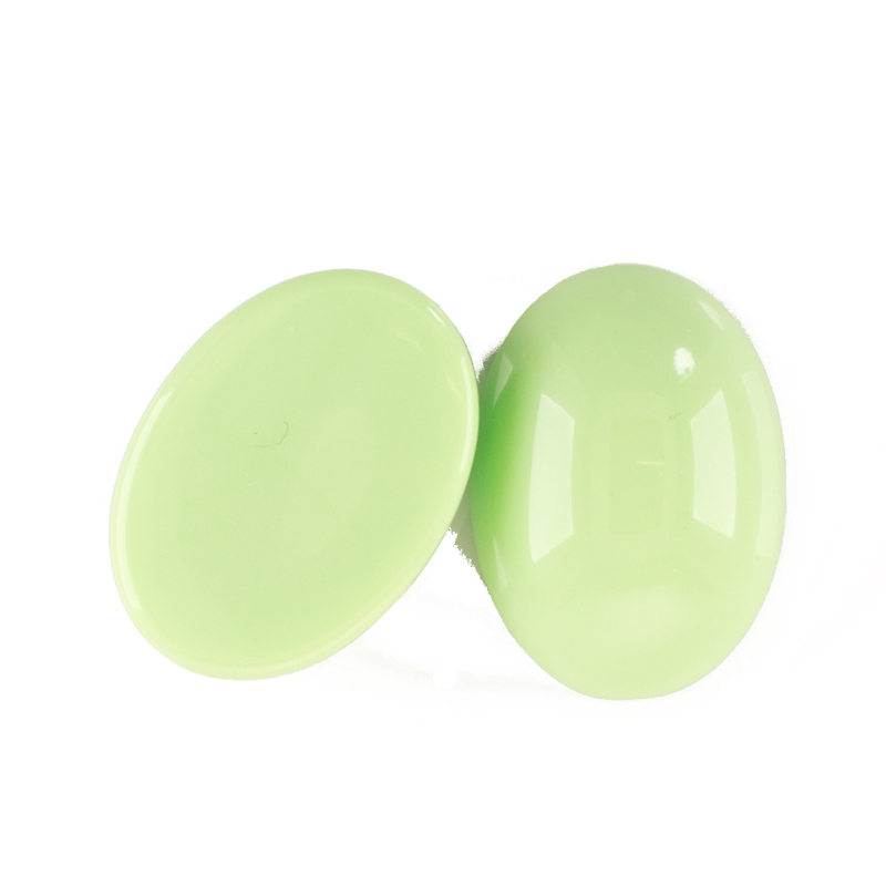 14x10 Oval Cabochon  - mintgreen Opaque,