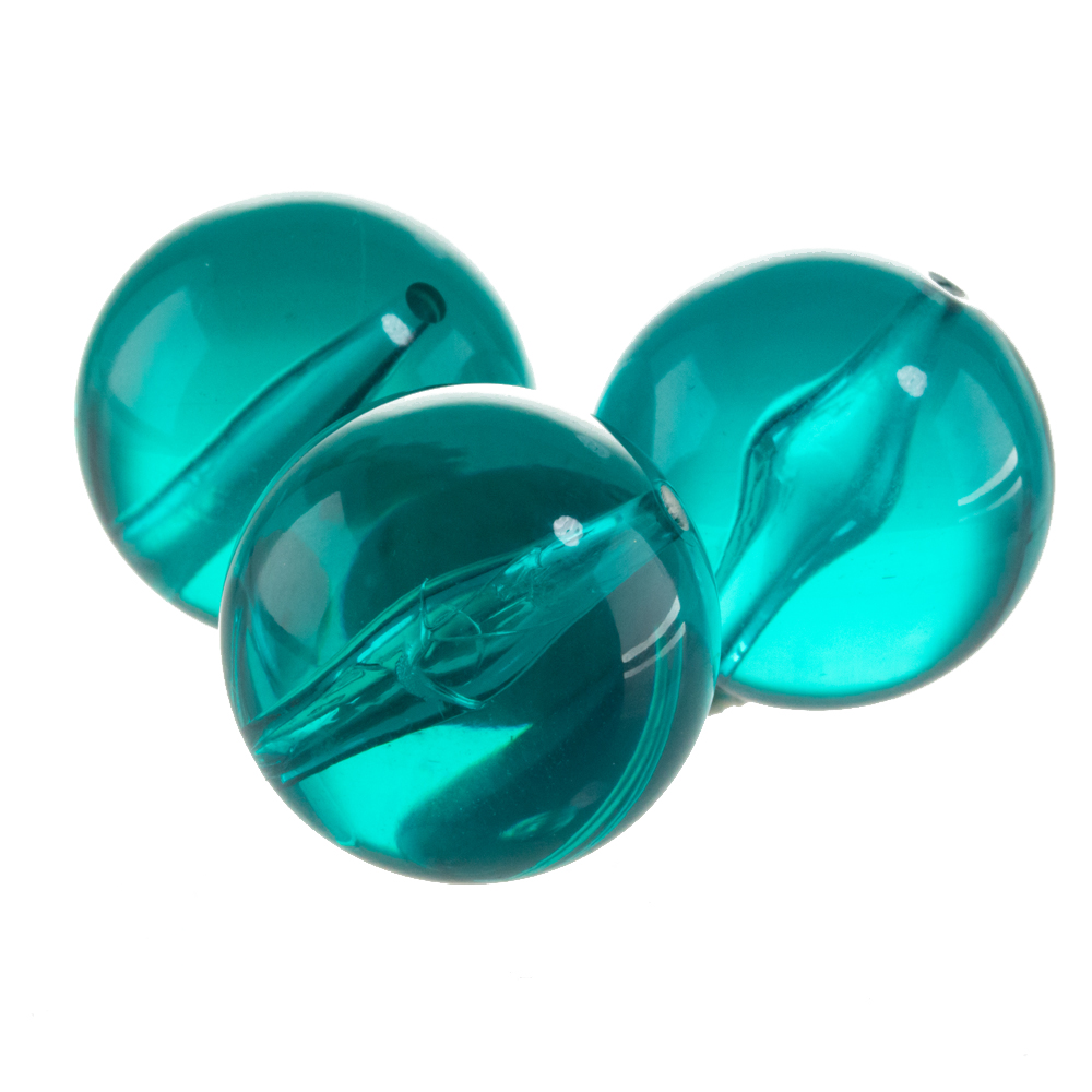 20mm Roundbead in dark seagreen Translucent