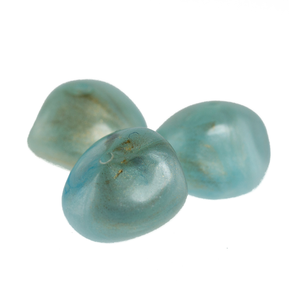 9x8 Barock Perle - wolkenblau gold  Marmor