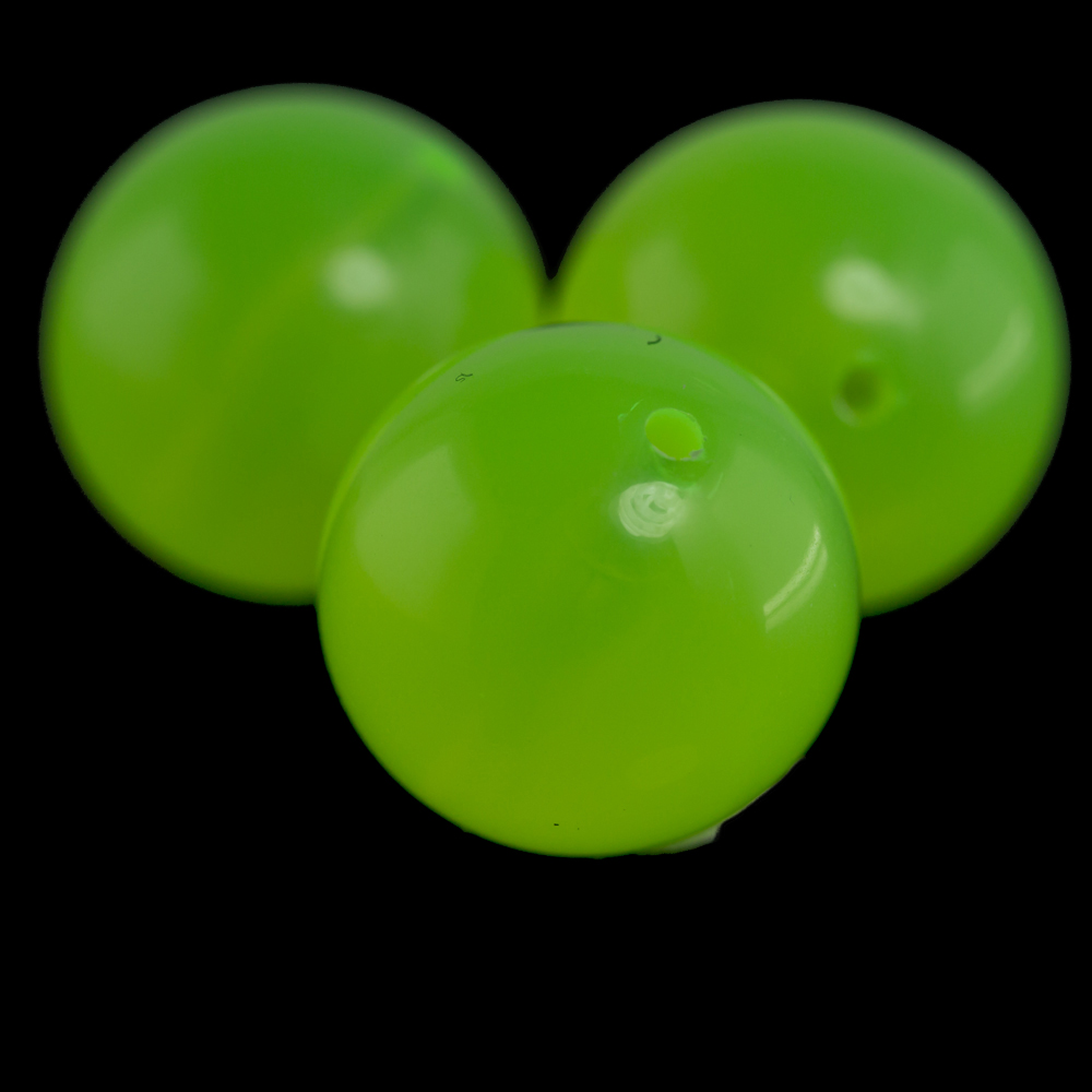 25mm Roundbead in neon yellow Opal