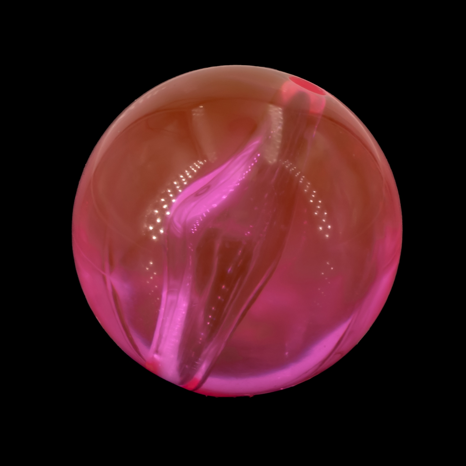 12mm Rundperle in  neon pink  Transparent