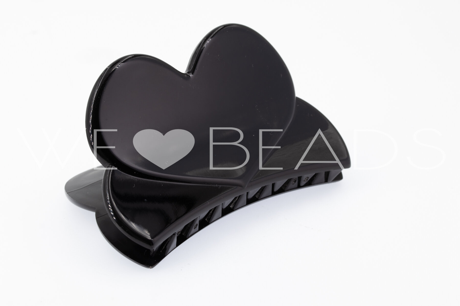 Herz Haarspange in schwarz Large