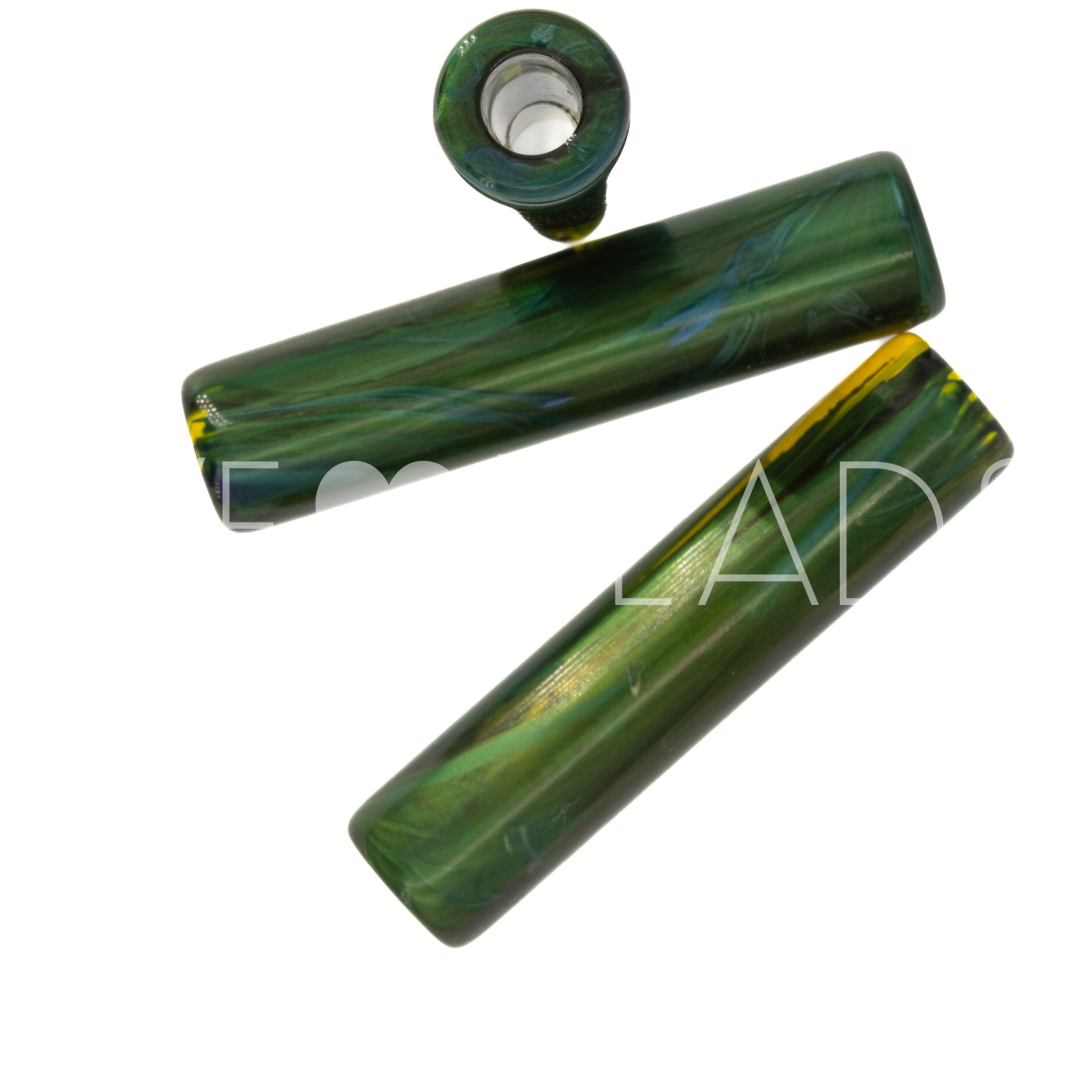 50x12 tube Beads in jade green