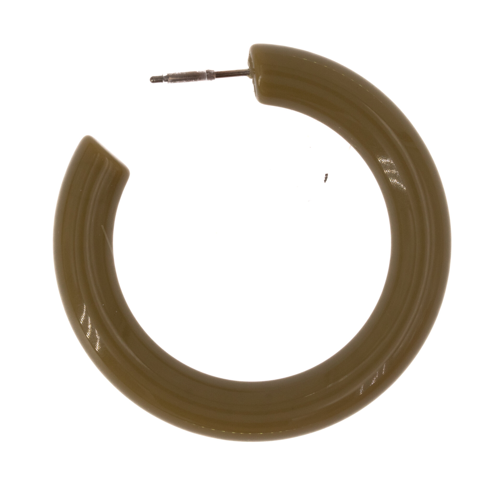 42mm Creole Ring in schilfgrün (1Paar)